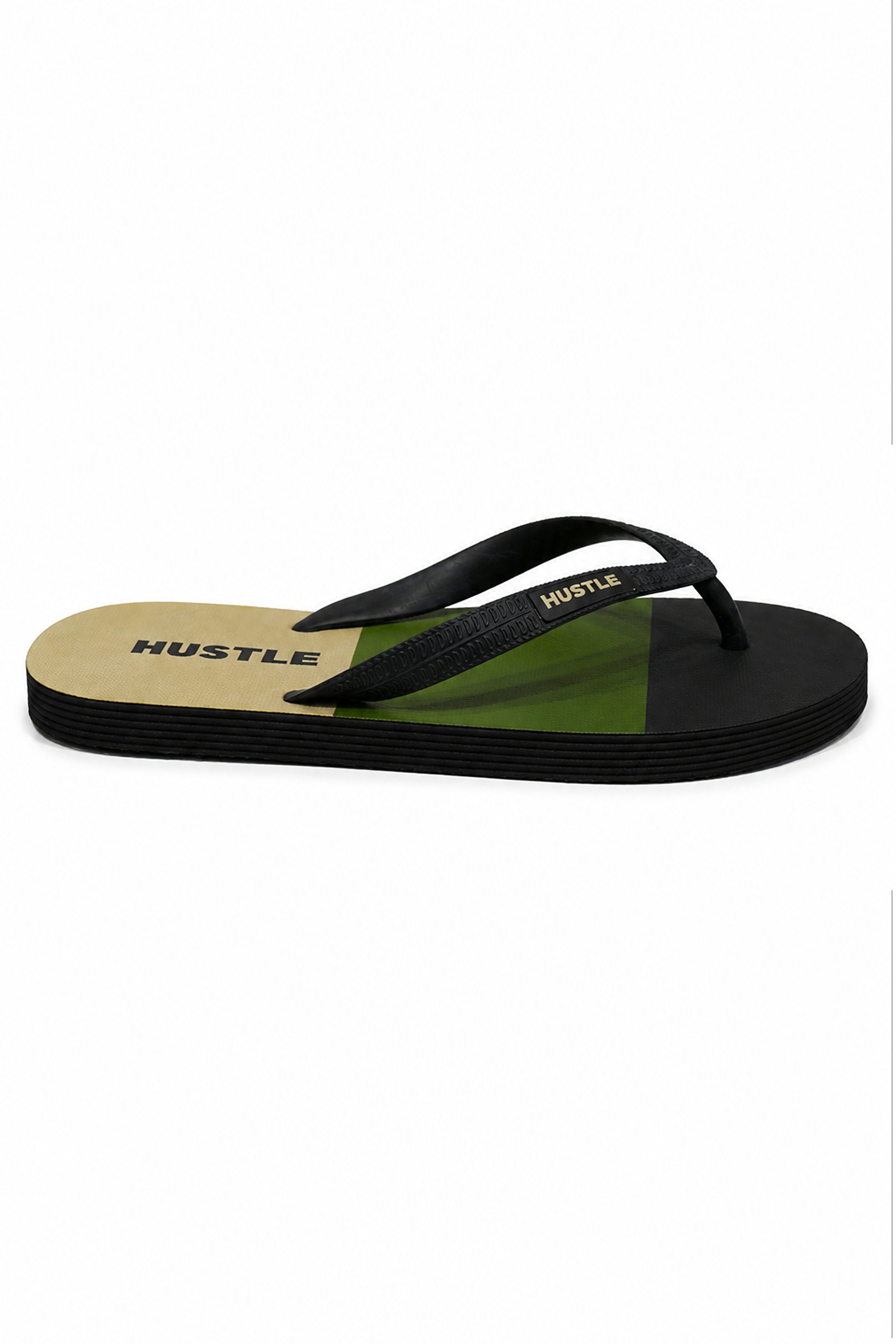 HUSTLE Men's Flip Flops - Black