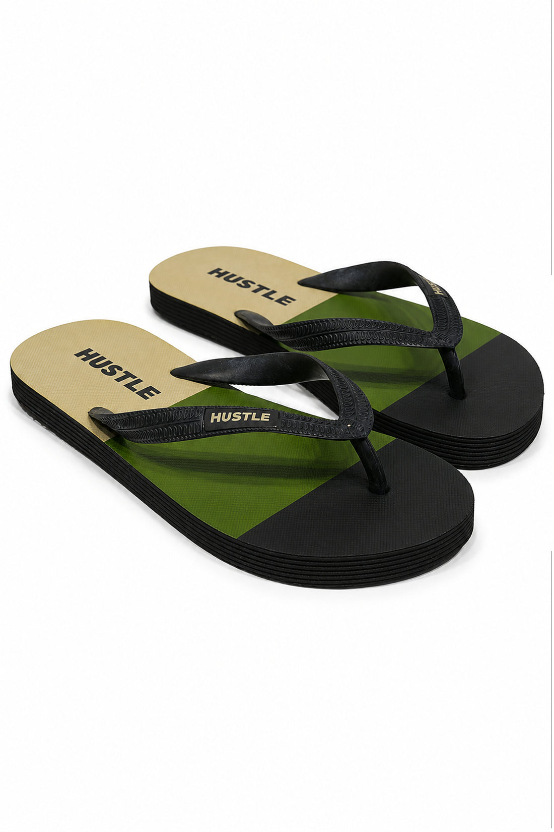 HUSTLE Men's Flip Flops - Black