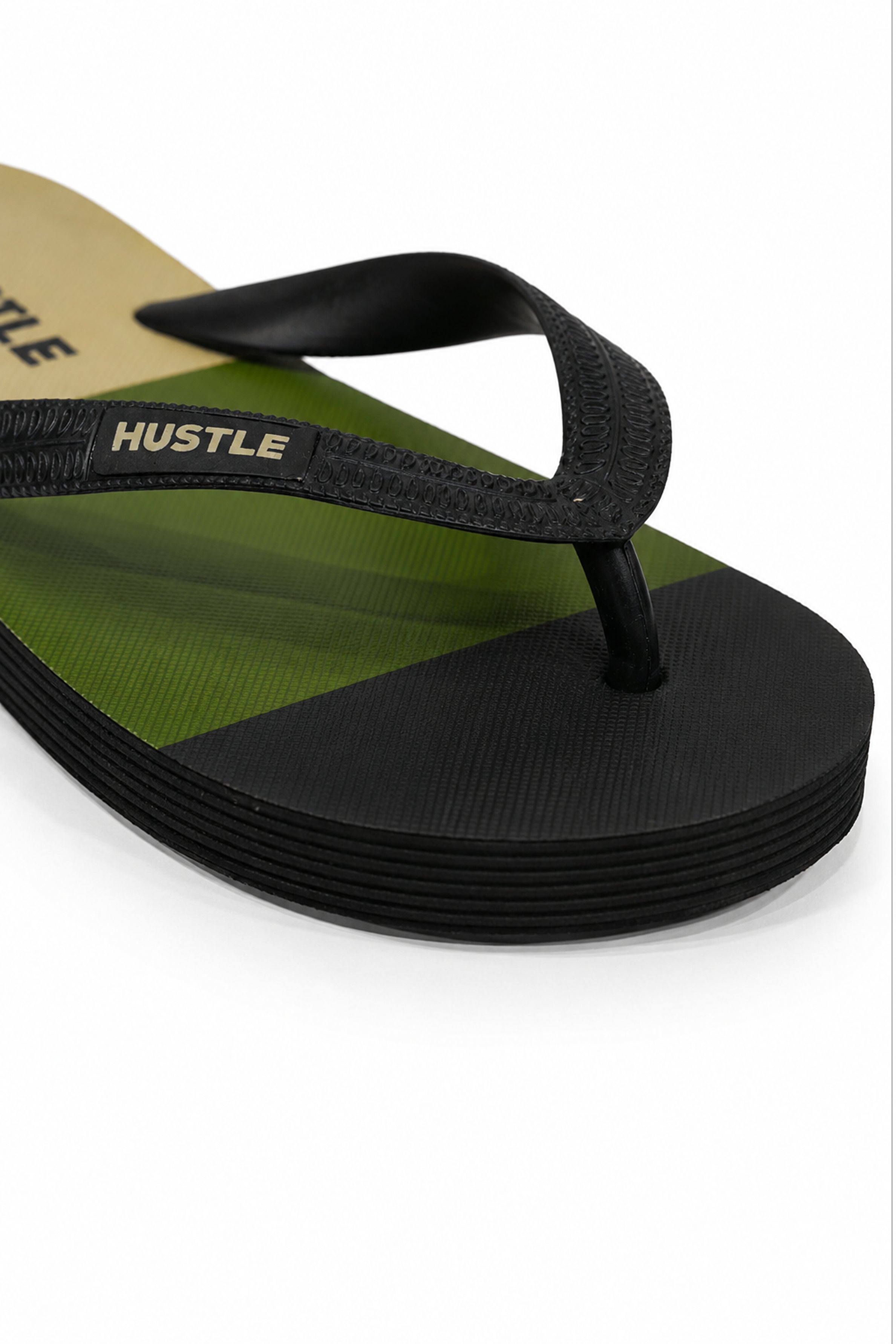 HUSTLE Men's Flip Flops - Black
