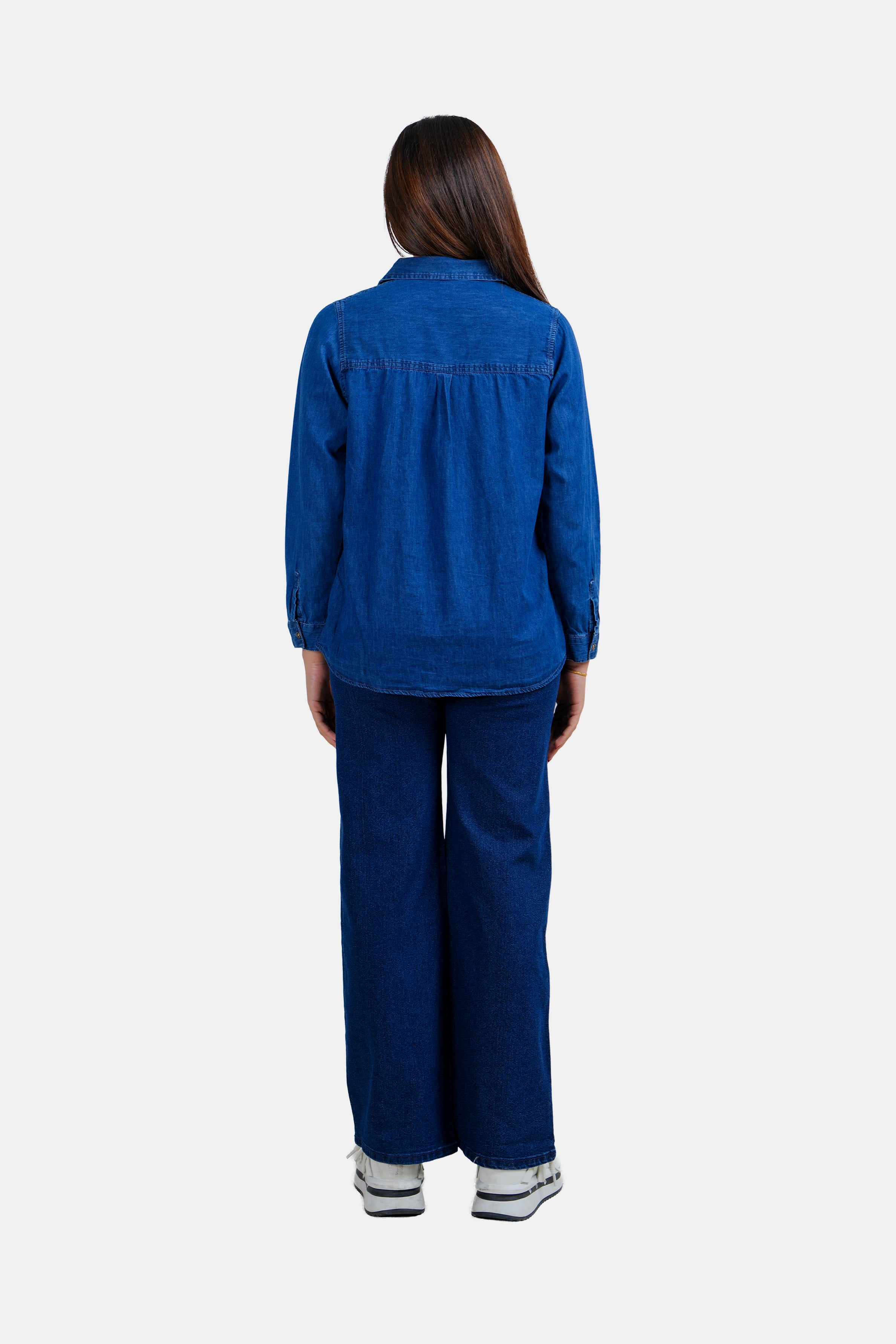 MODANO Women's Long-Sleeve Denim Shirt