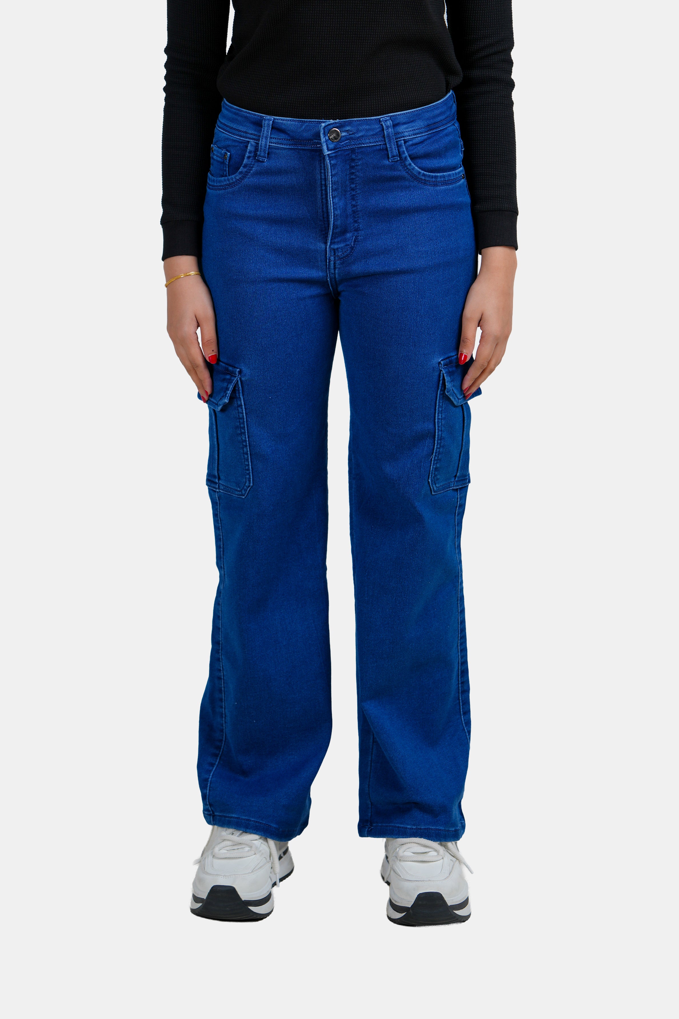 MODANO Women's Denim Cargo Trousers