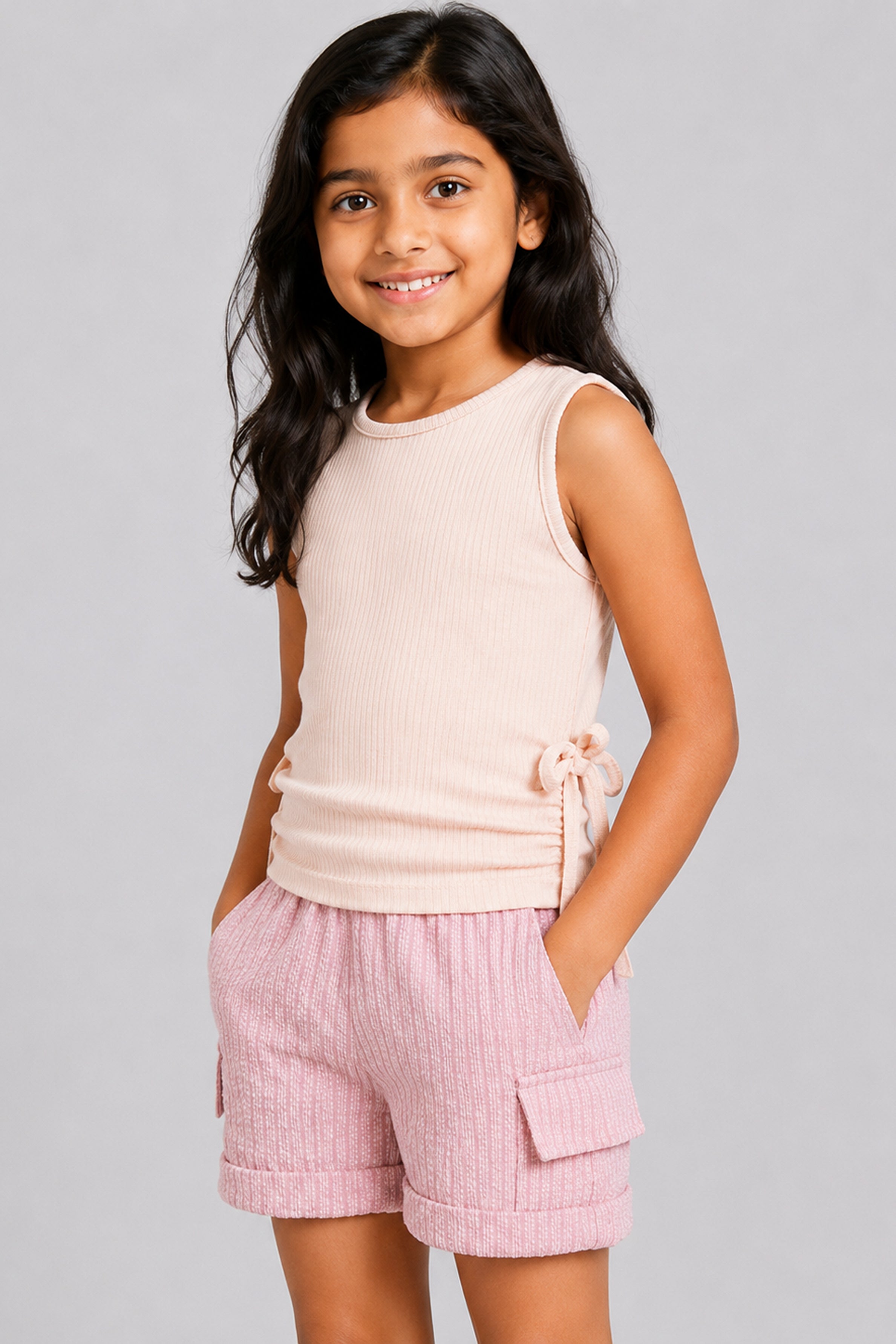 LITTLE MODANO Kids' Beige Top
