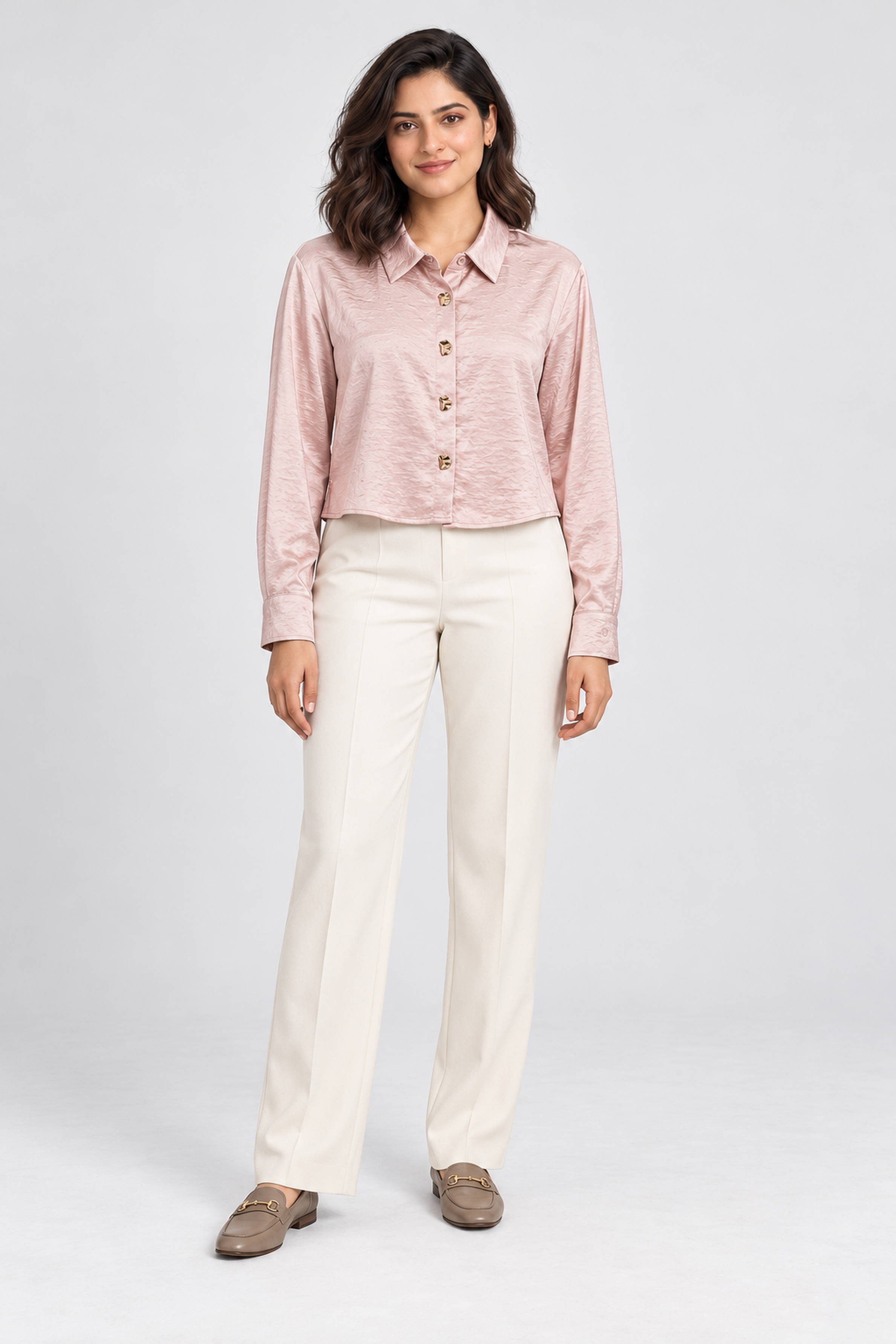 FOREVER 21 Women's Formal  Regular Blouse - Pink