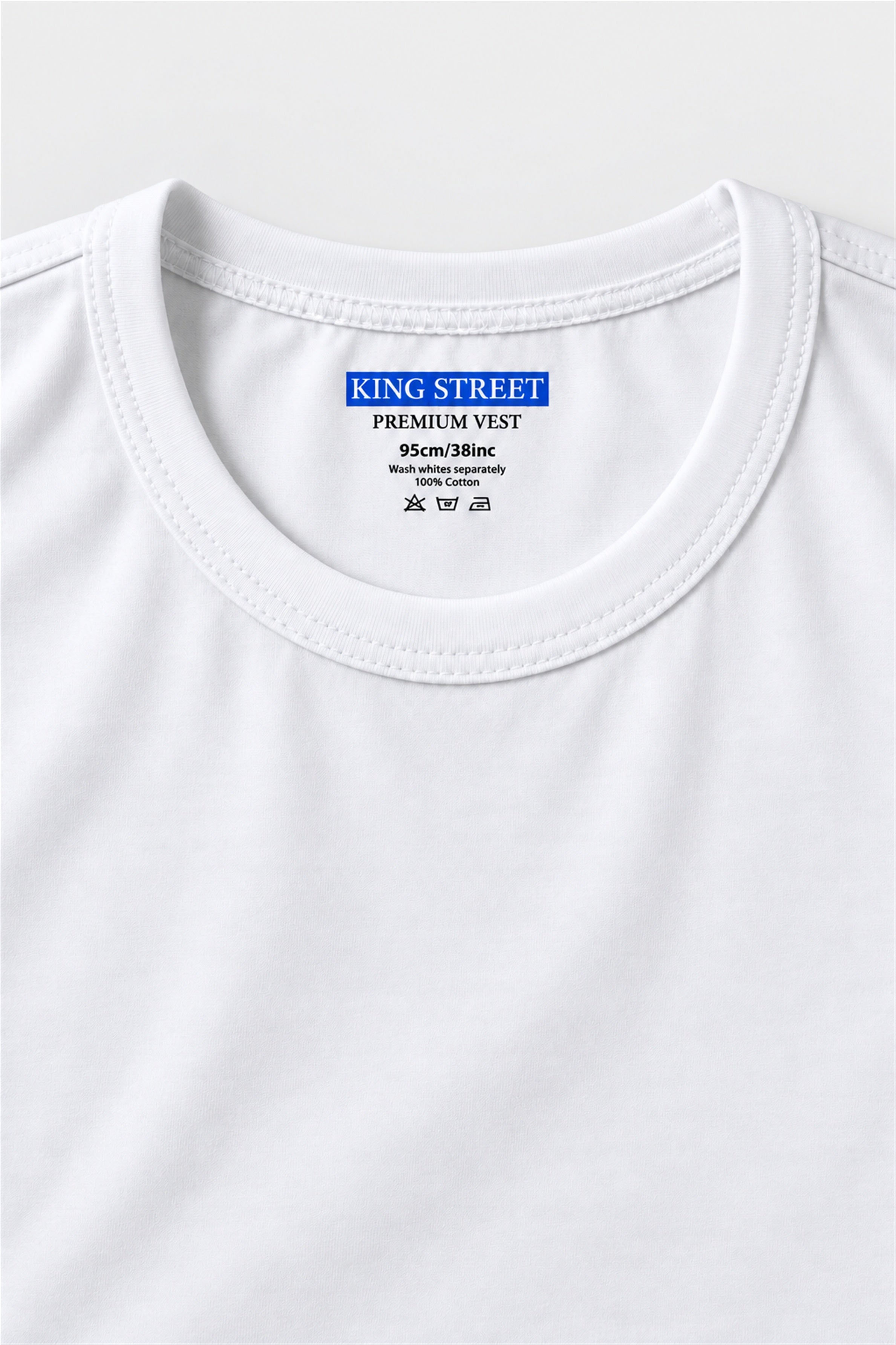 KING STREET Men's Premium Cotton Round Neck Vest