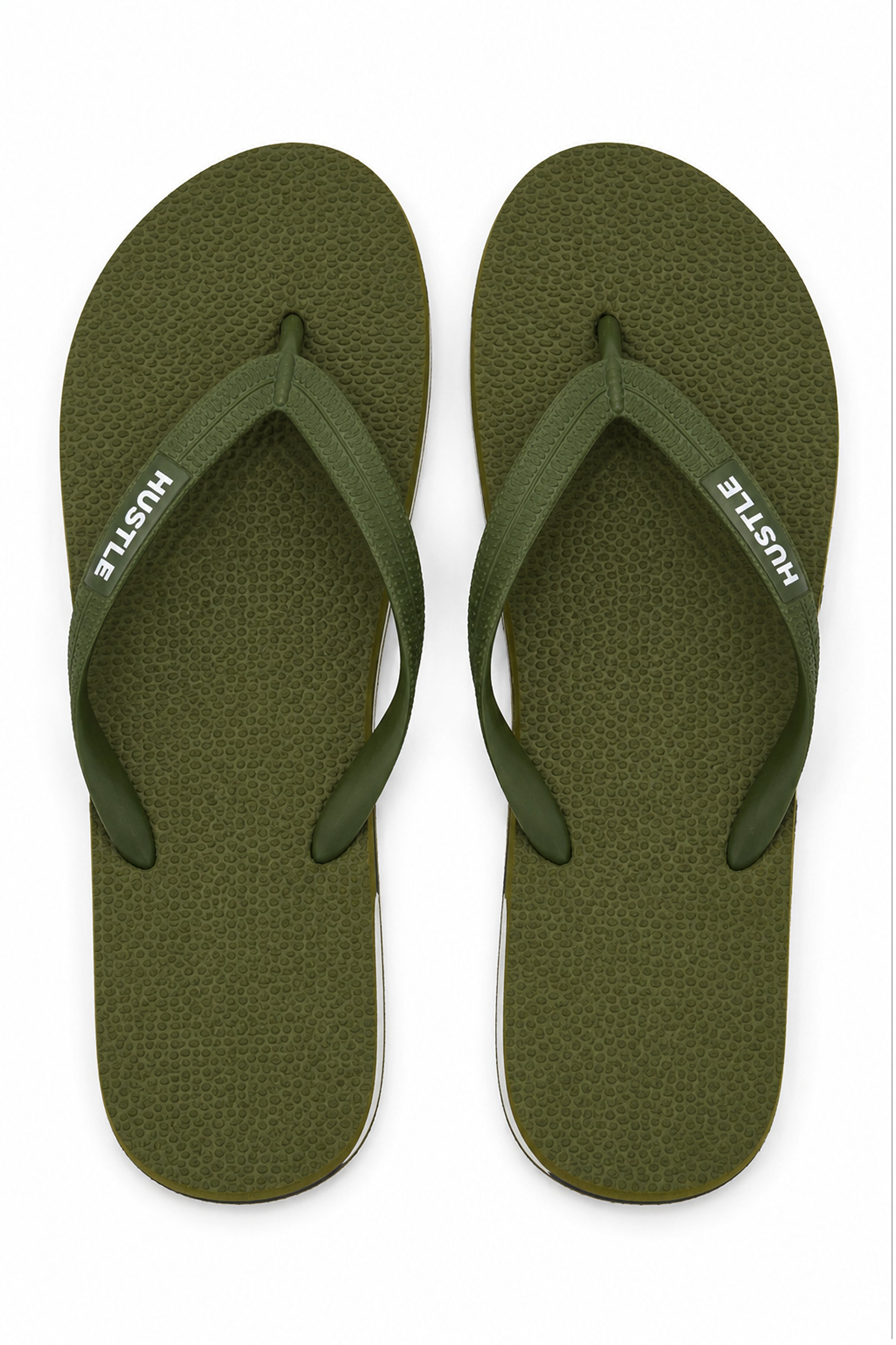 HUSTLE Men's Flip Flops - Green