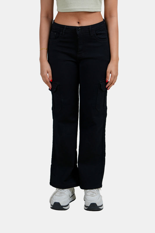 MODANO Women's Denim Cargo Trousers