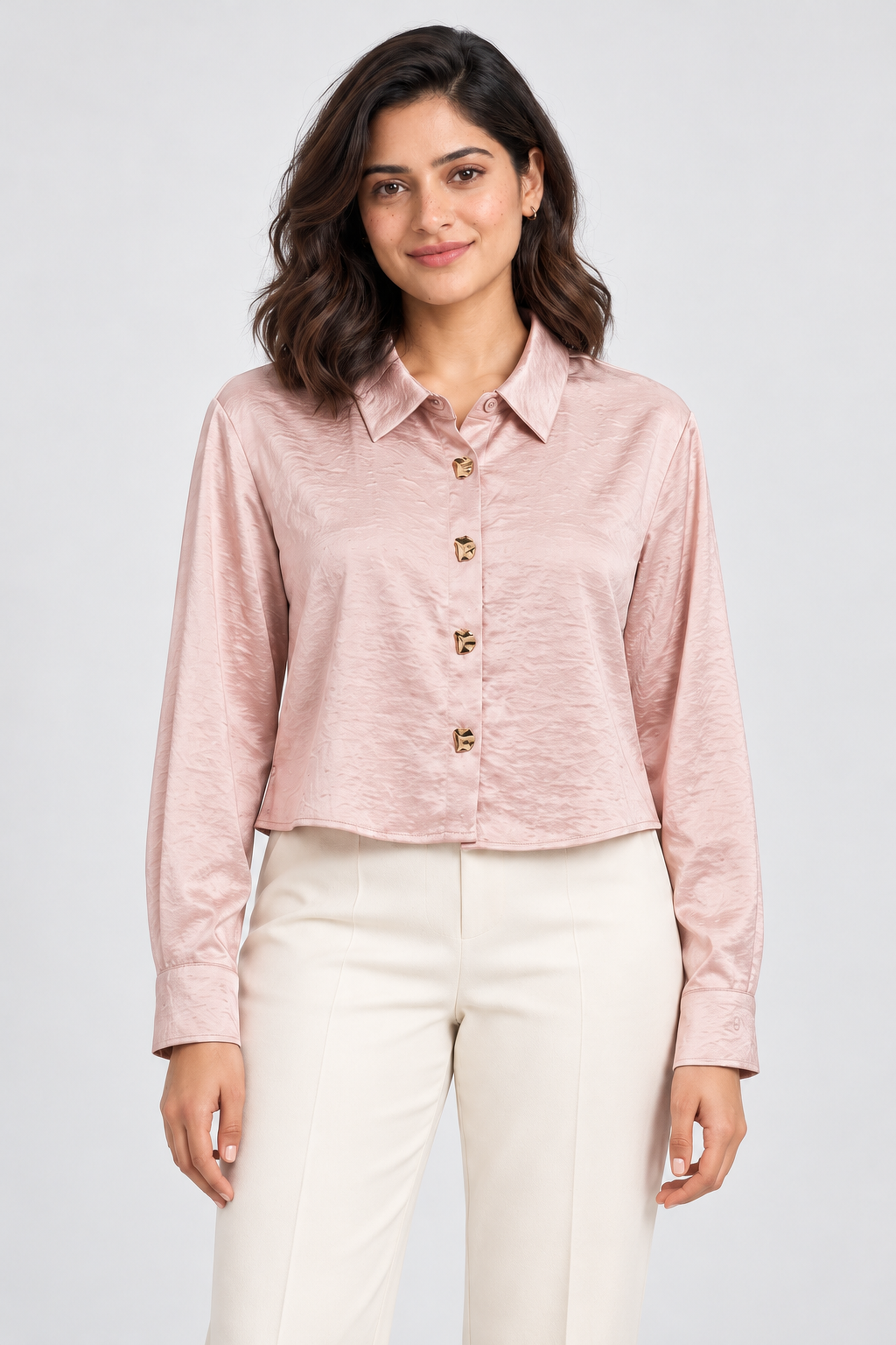 FOREVER 21 Women's Formal  Regular Blouse - Pink