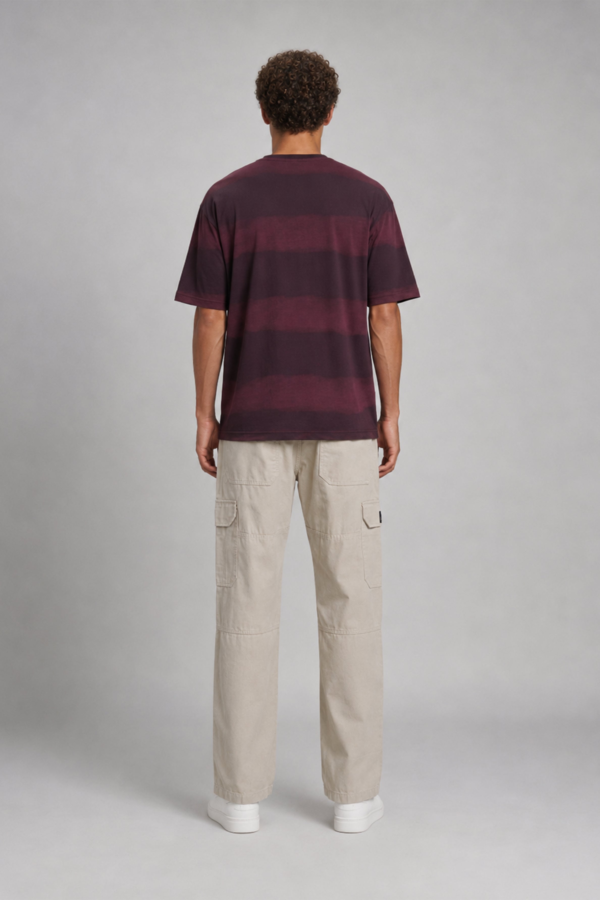 HUSTLE Men's Oversized T-Shirt - Maroon