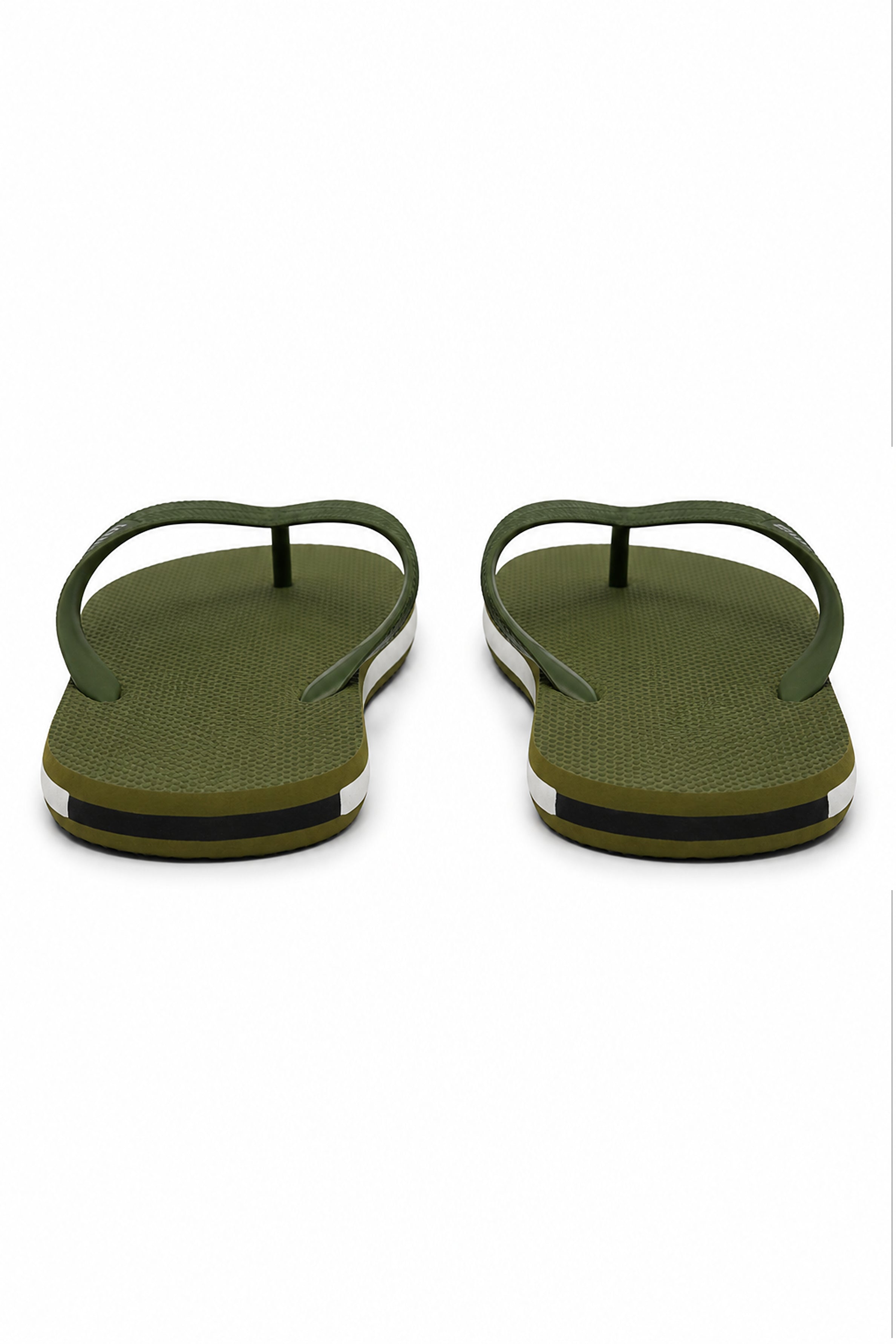 HUSTLE Men's Green Flip Flops