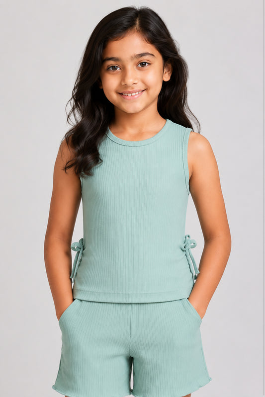 LITTLE MODANO Kids' Green Top