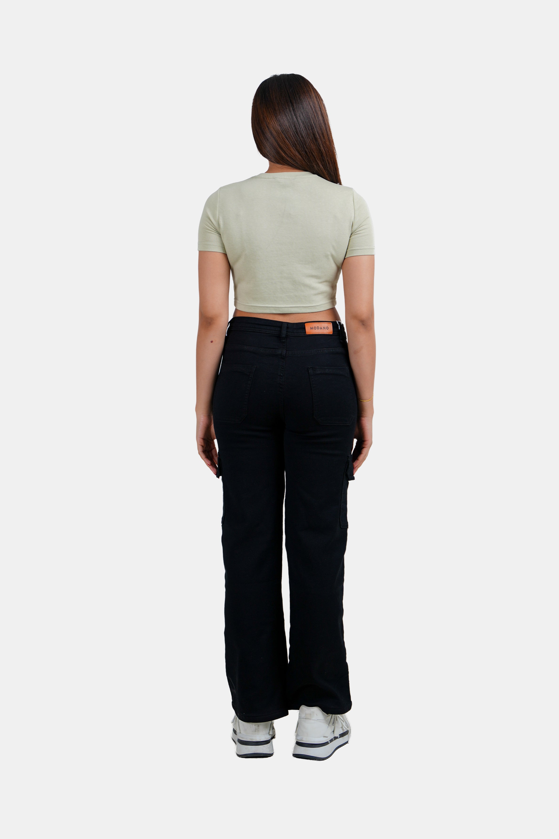 MODANO Women's Denim Cargo Trousers