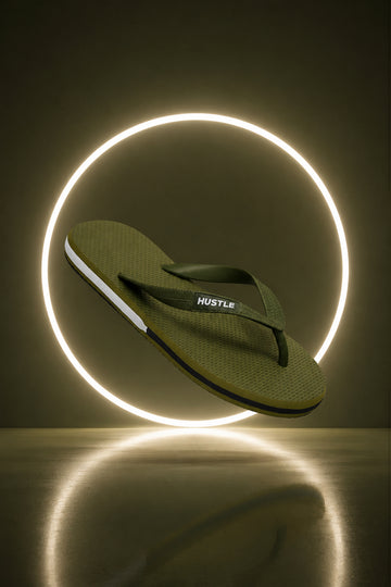 HUSTLE Men's Flip Flops - Green