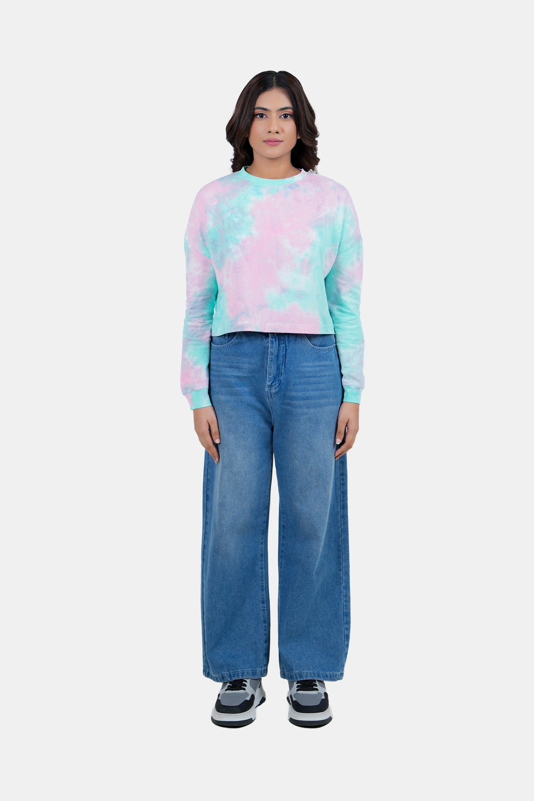 Modano Women's Tie-Dye Long Sleeve T-Shirt- Casual Wear