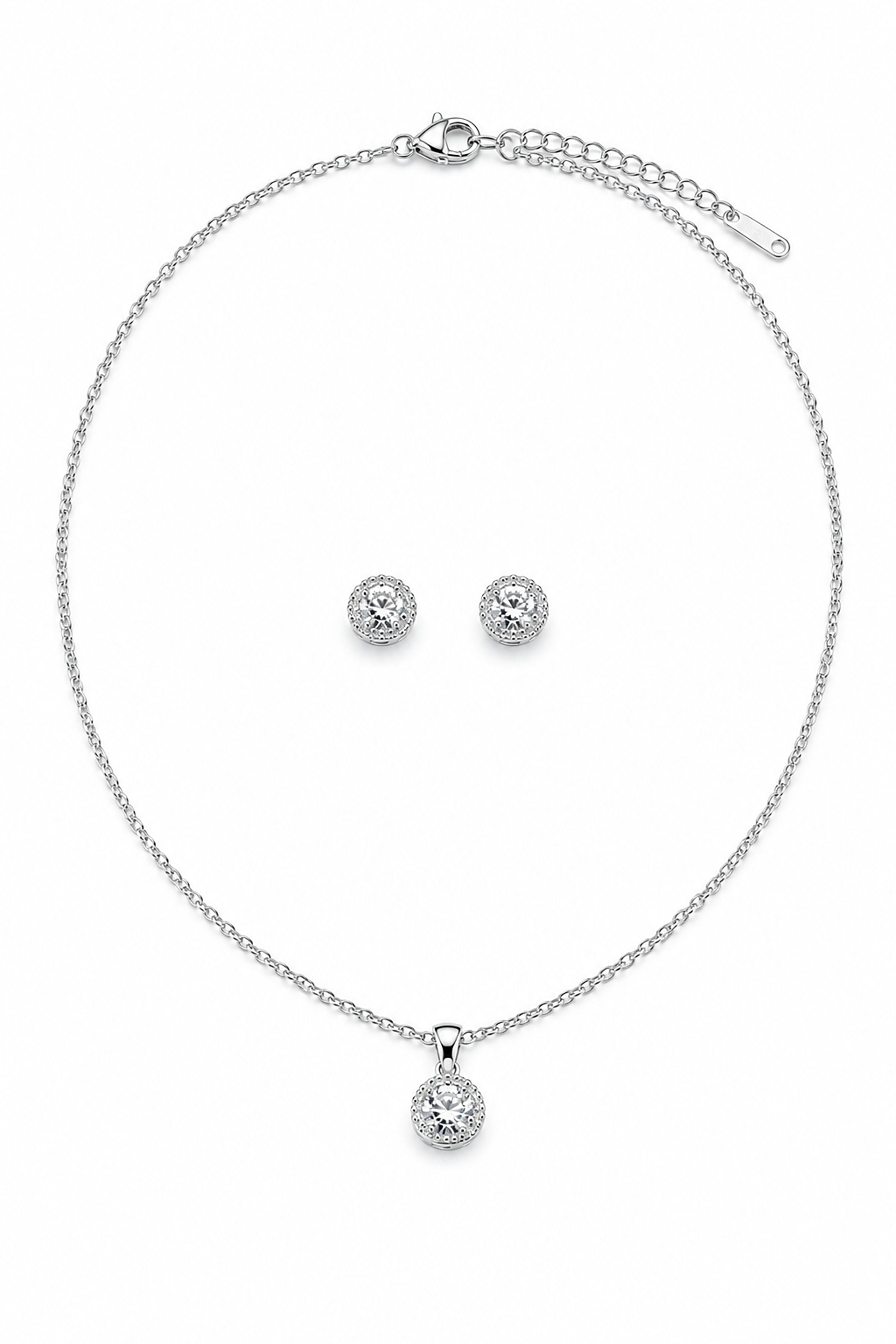 Women’s Elegant Jewellery Set – Chain with Pendant & Earrings