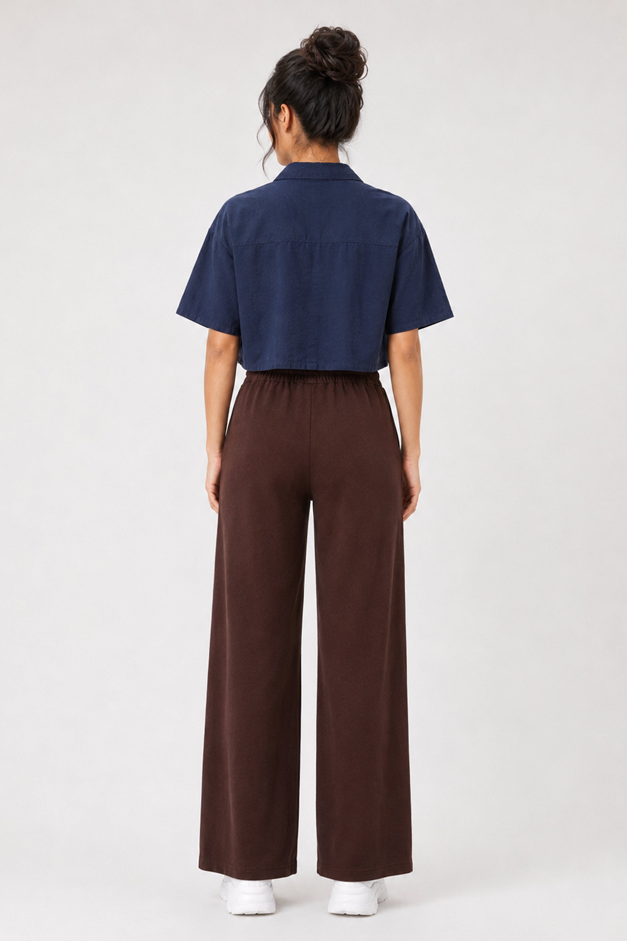 Modano Women's Linen Top - Navy