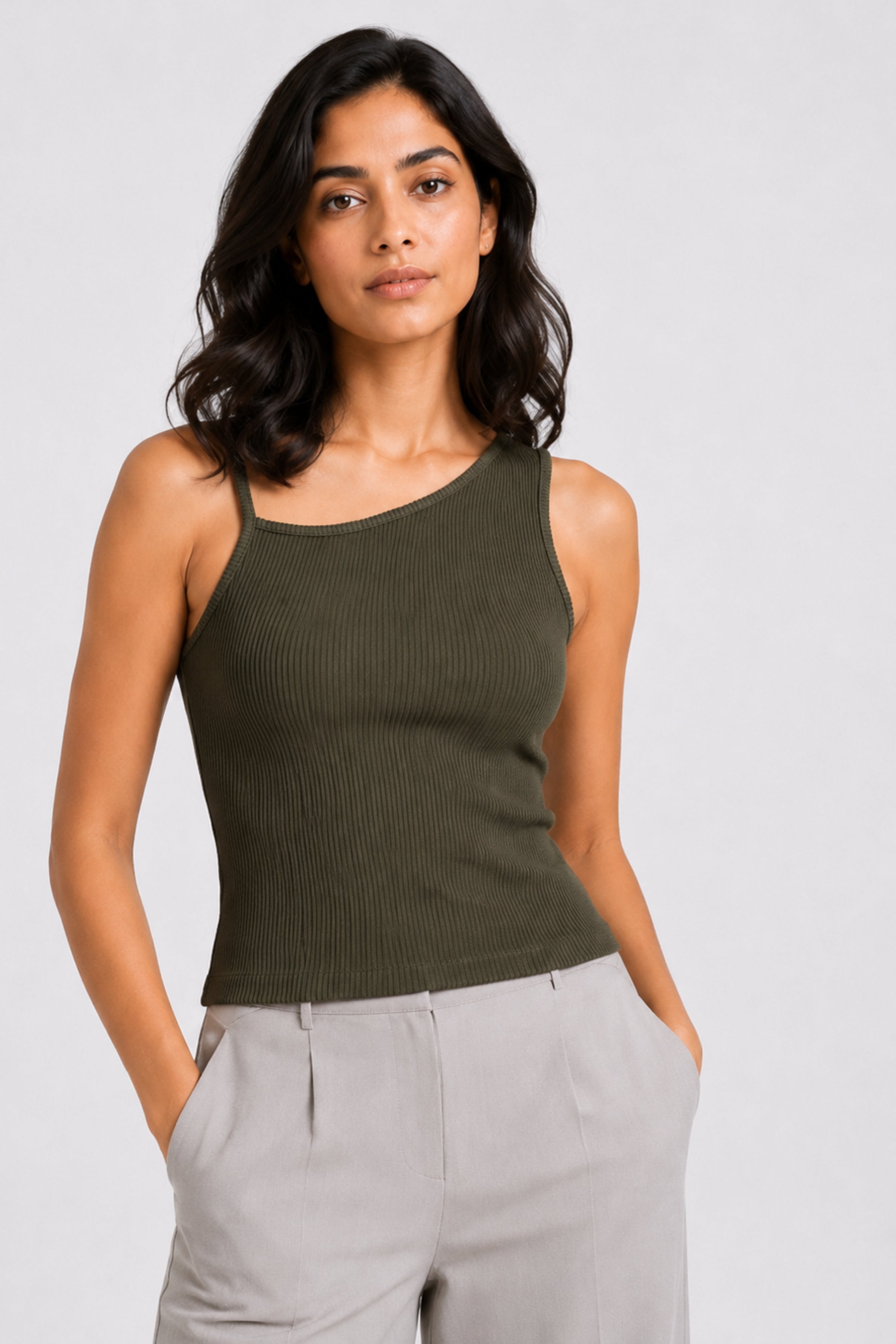 MODANO Casual Top - Army Green