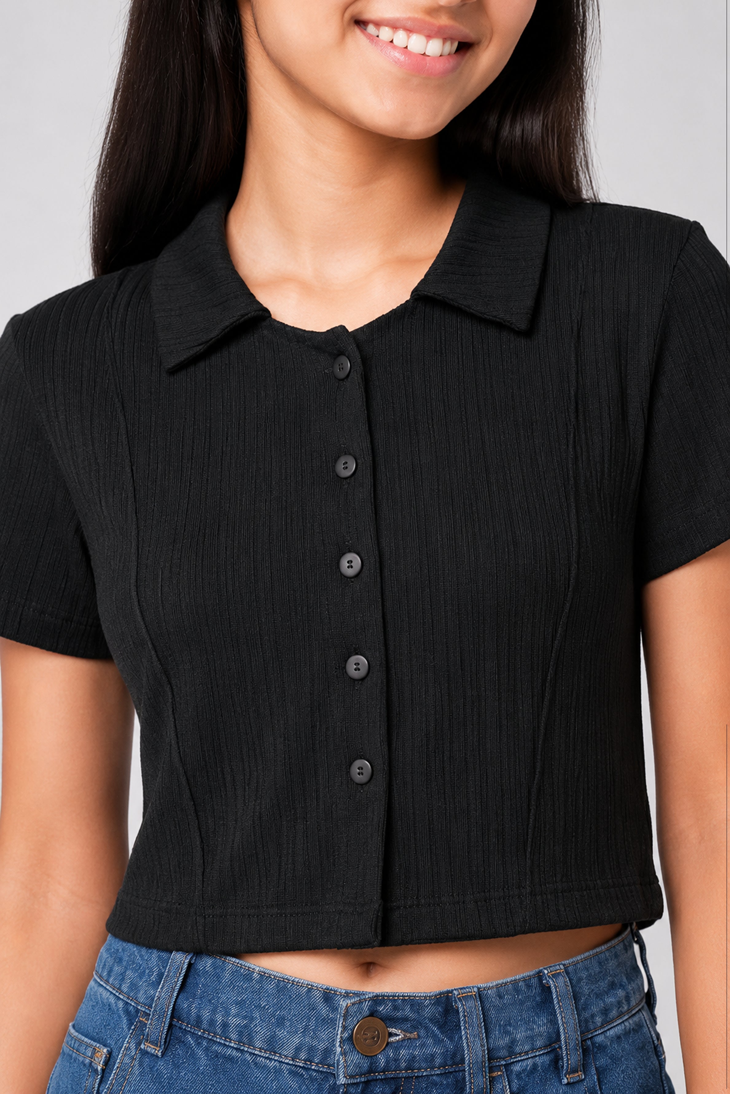 MISS MODANO Kid's Polo Tees  - Black