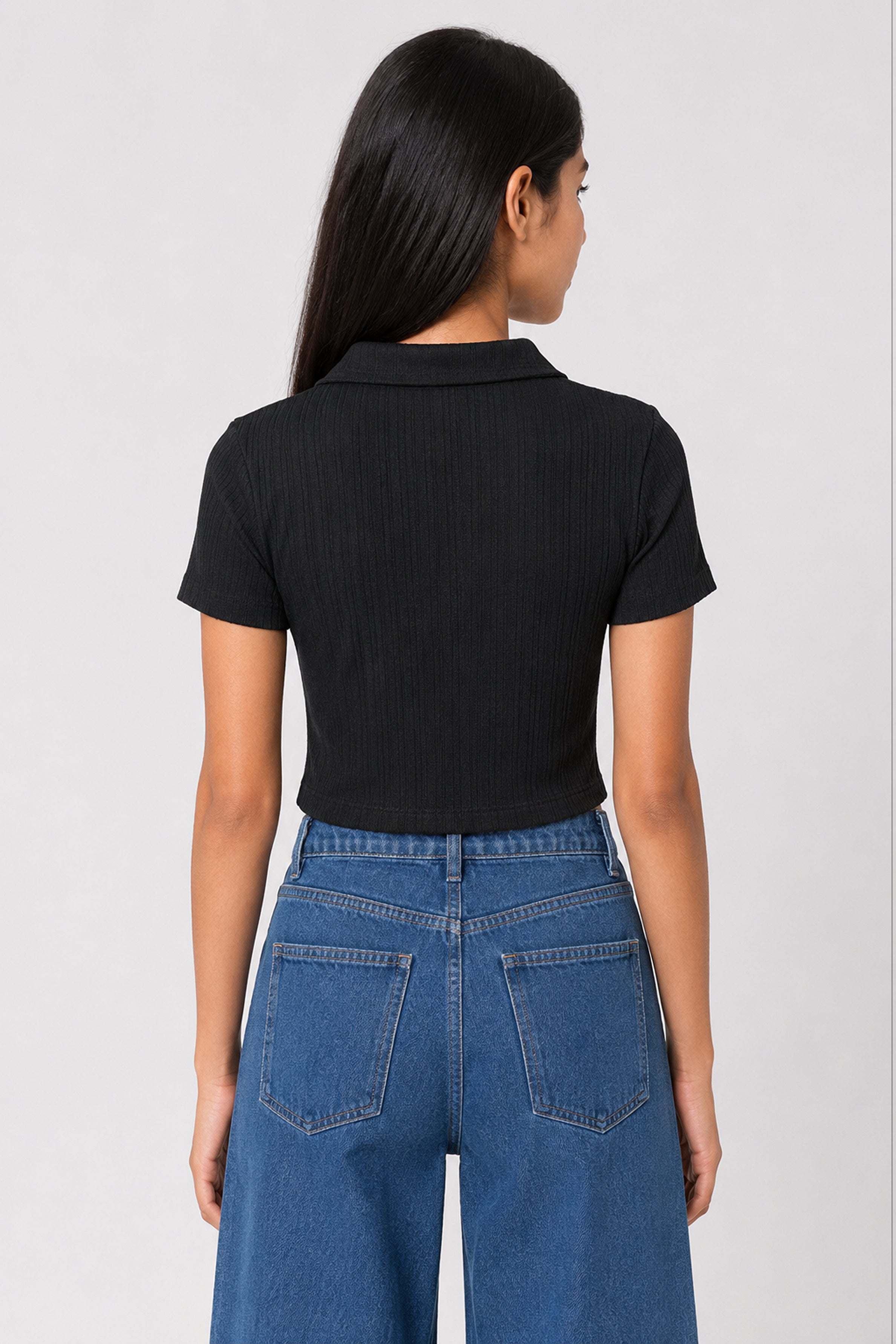 MISS MODANO Kid's Polo Tees  - Black