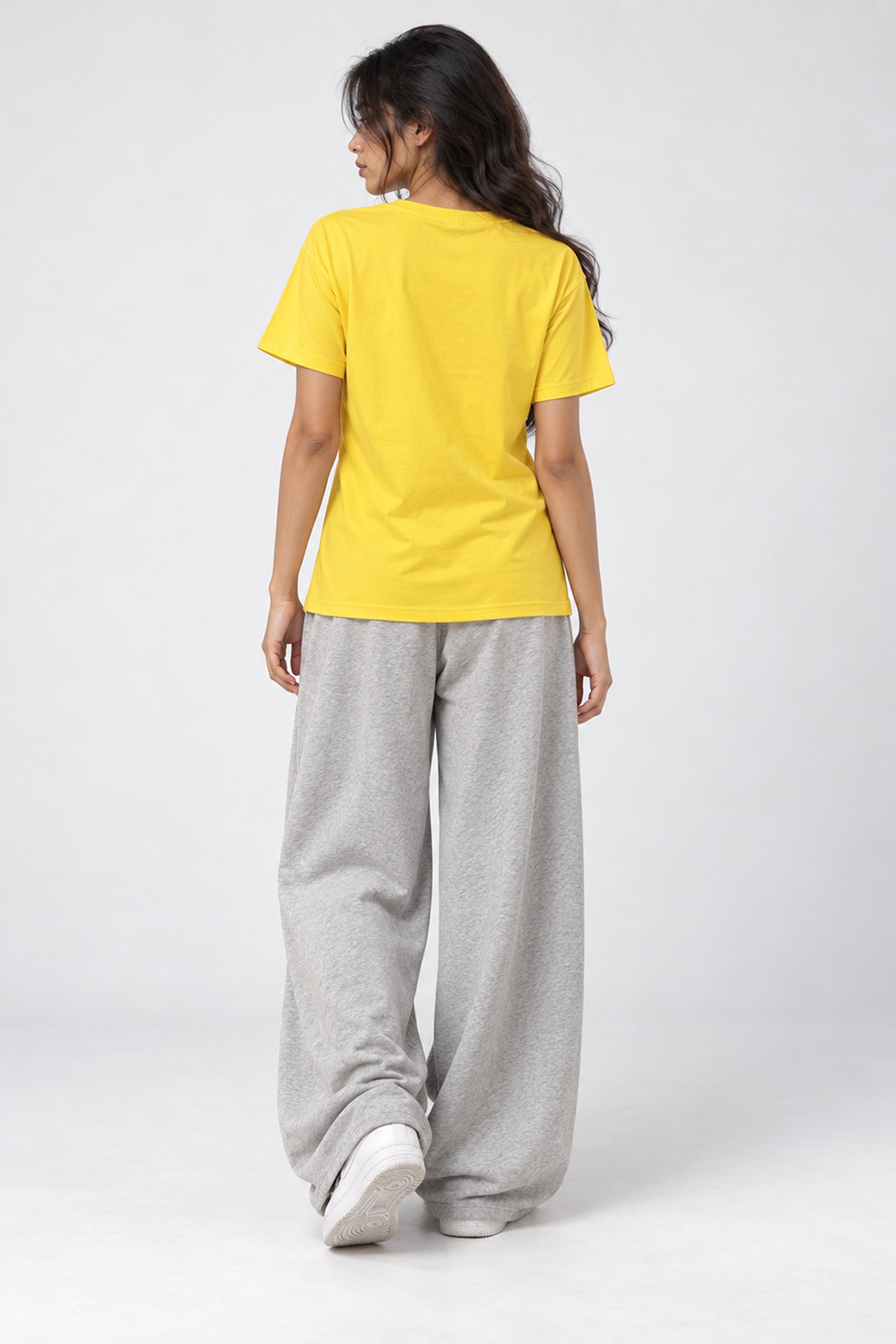 LOLI Women's Crew Neck Regular Tees - Yellow