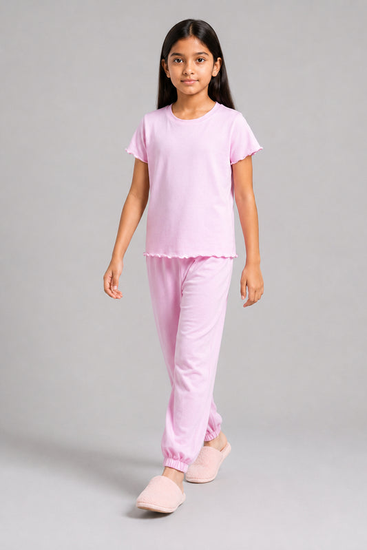 YAWN Kids' Purple Pyjama Set