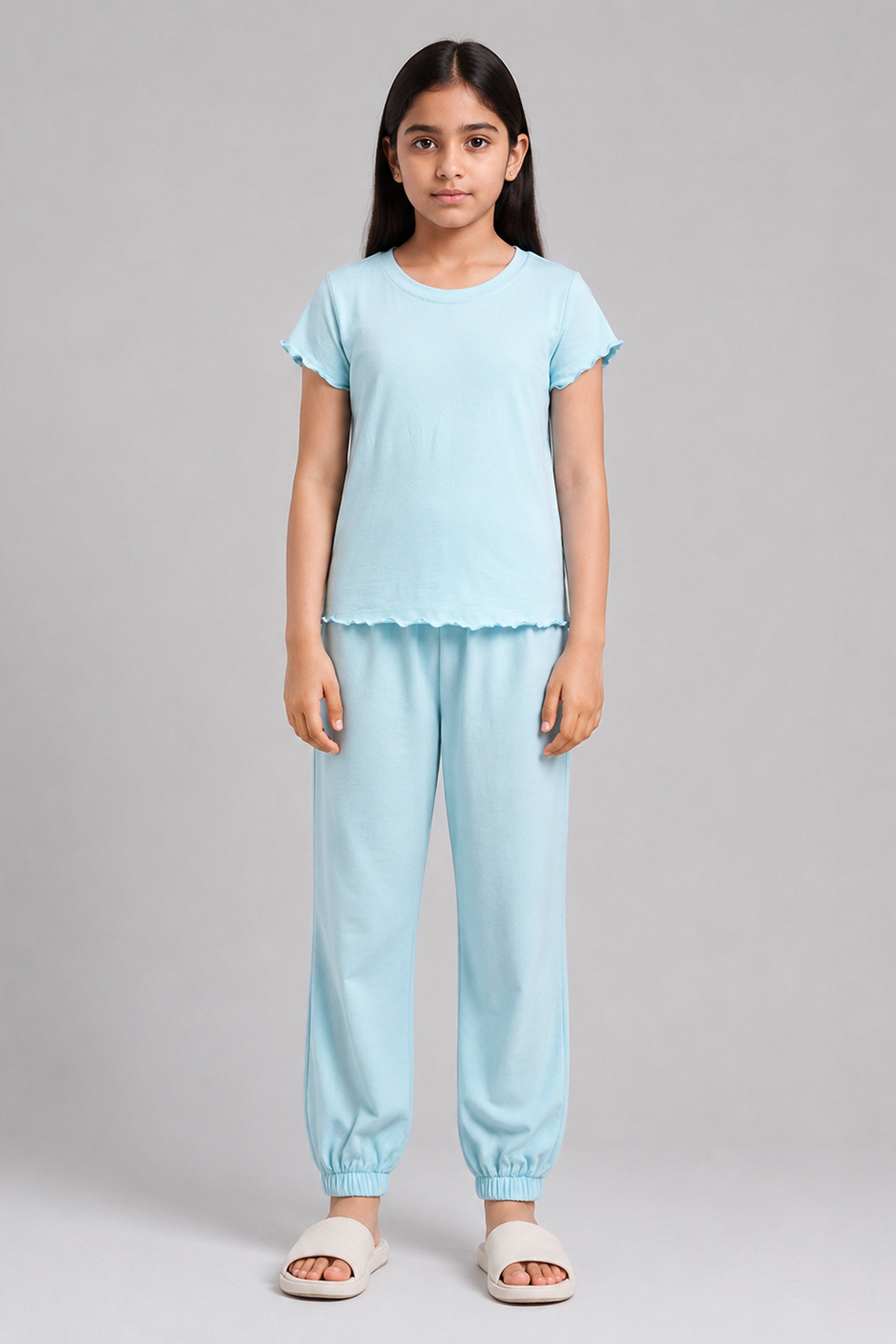 YAWN Kid's Pijama 2Pcs Set - Blue