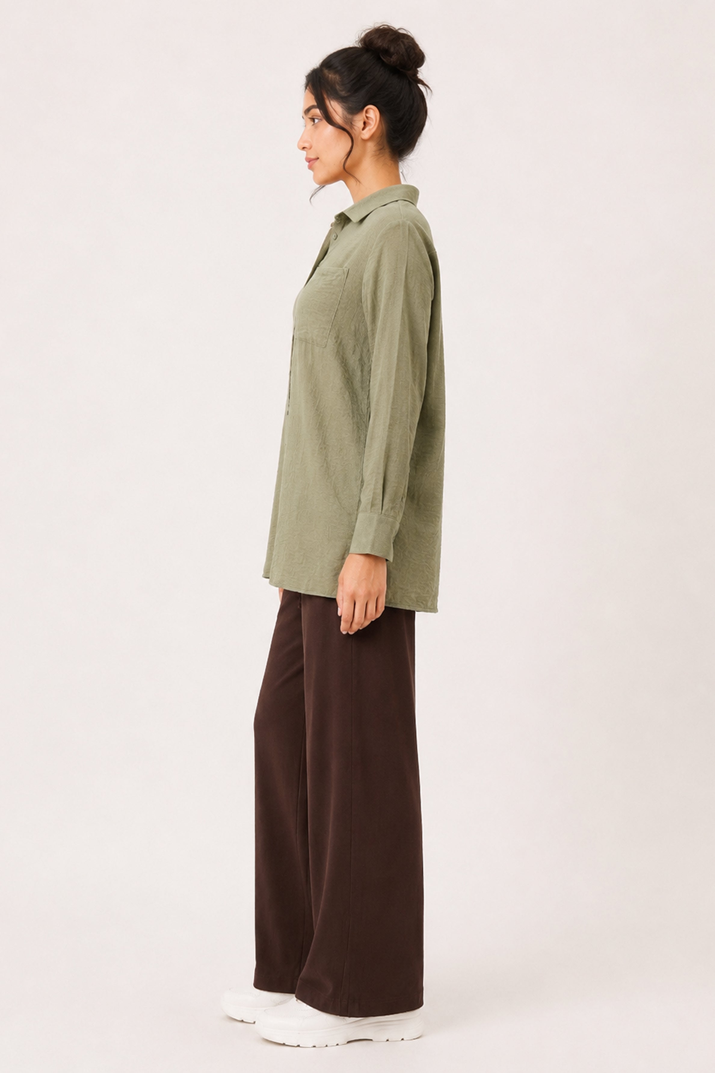 Modano Women's Casual Shirt - Light Green