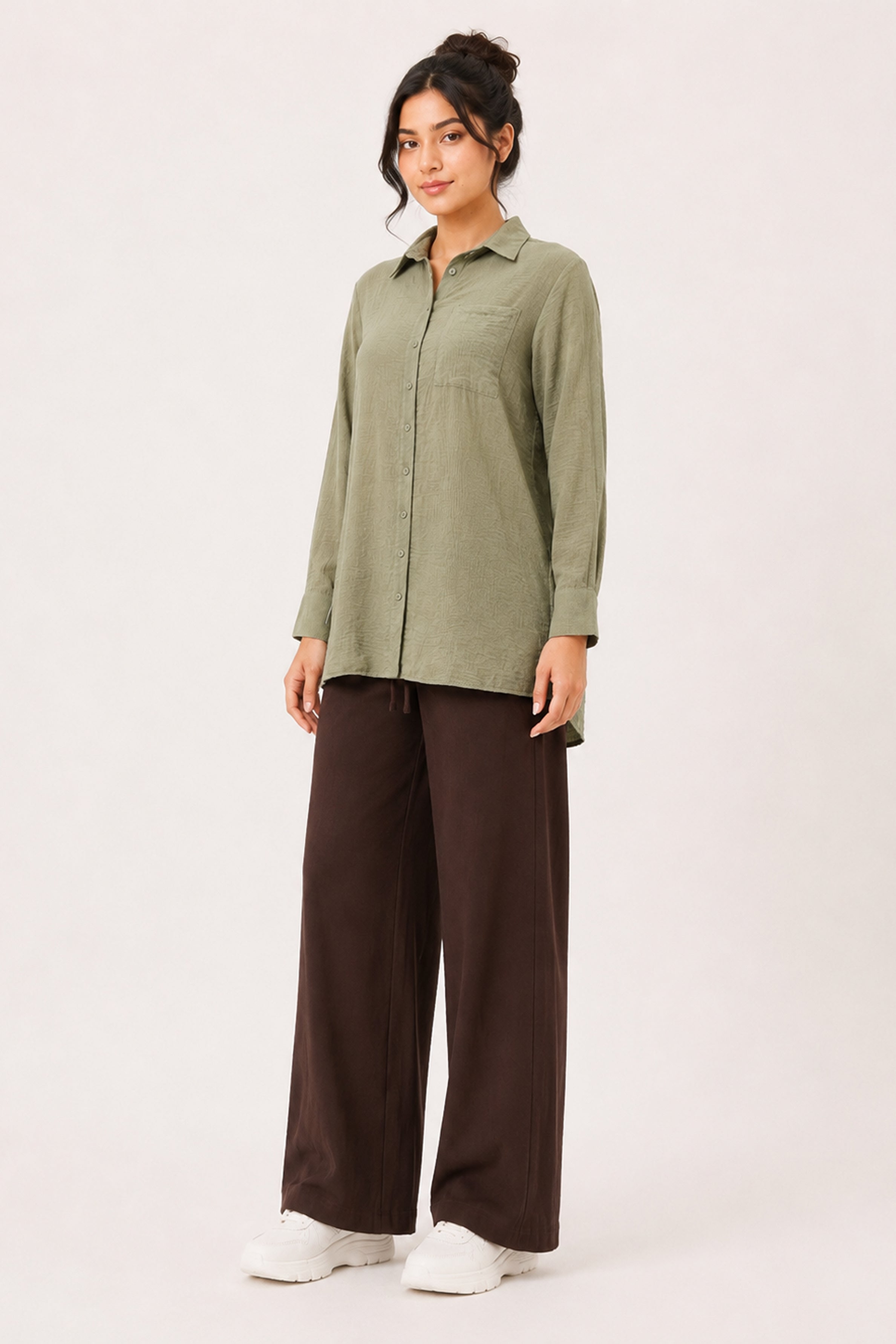 Modano Women's Casual Shirt - Light Green