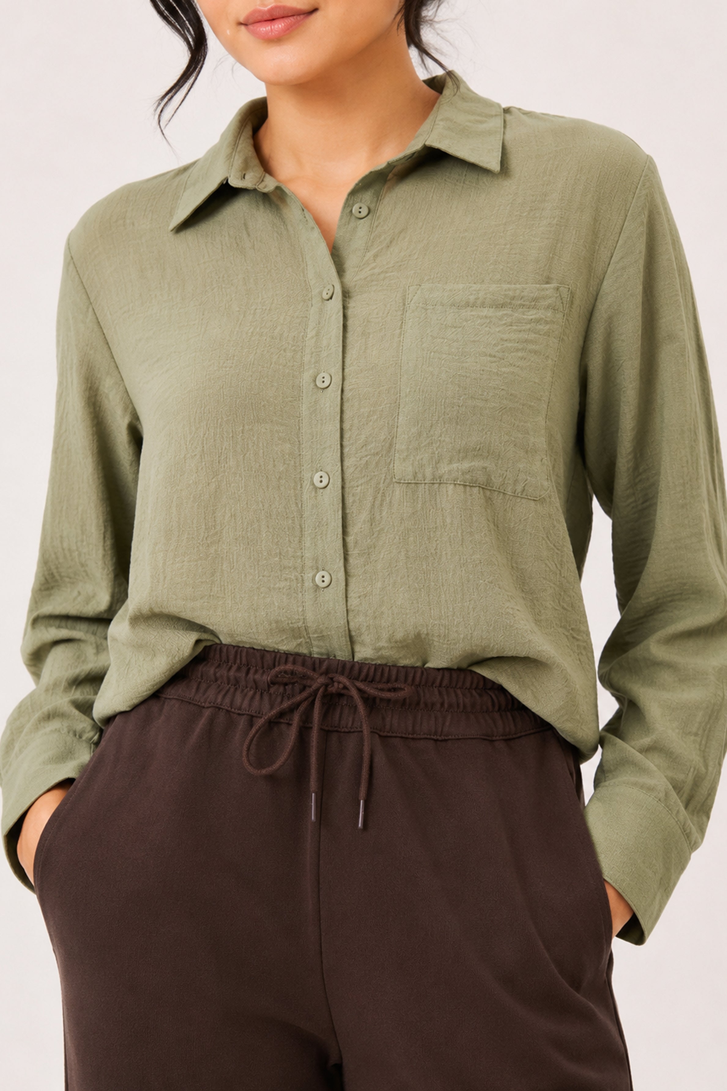 Modano Women's Casual Shirt - Light Green