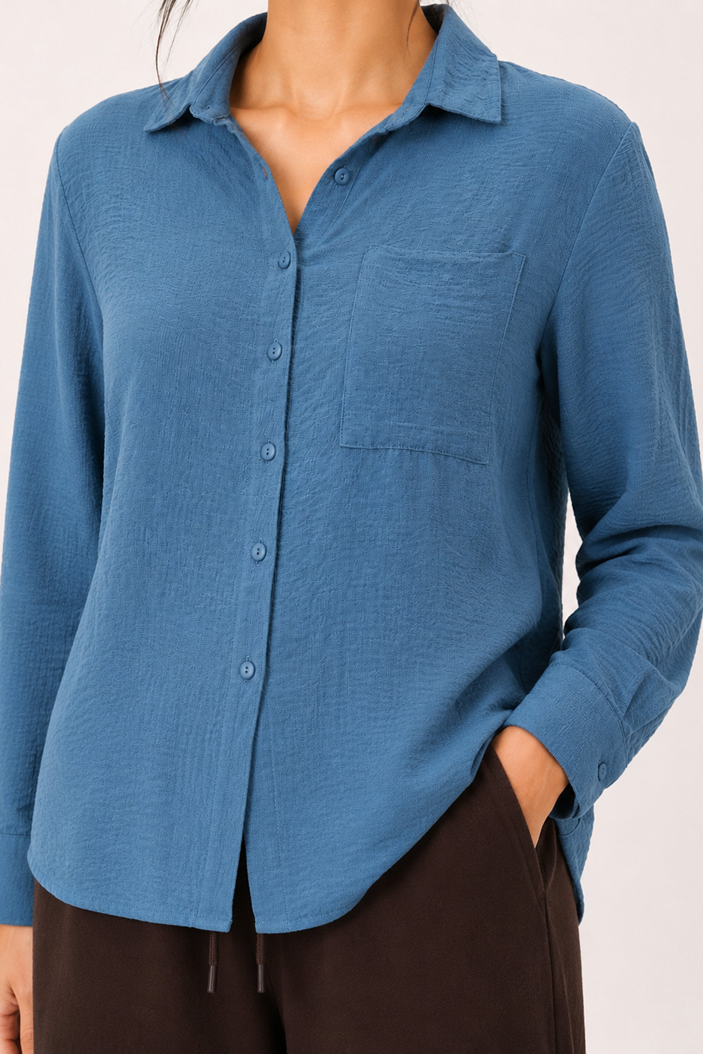 Modano Women's Casual Shirt - Navy