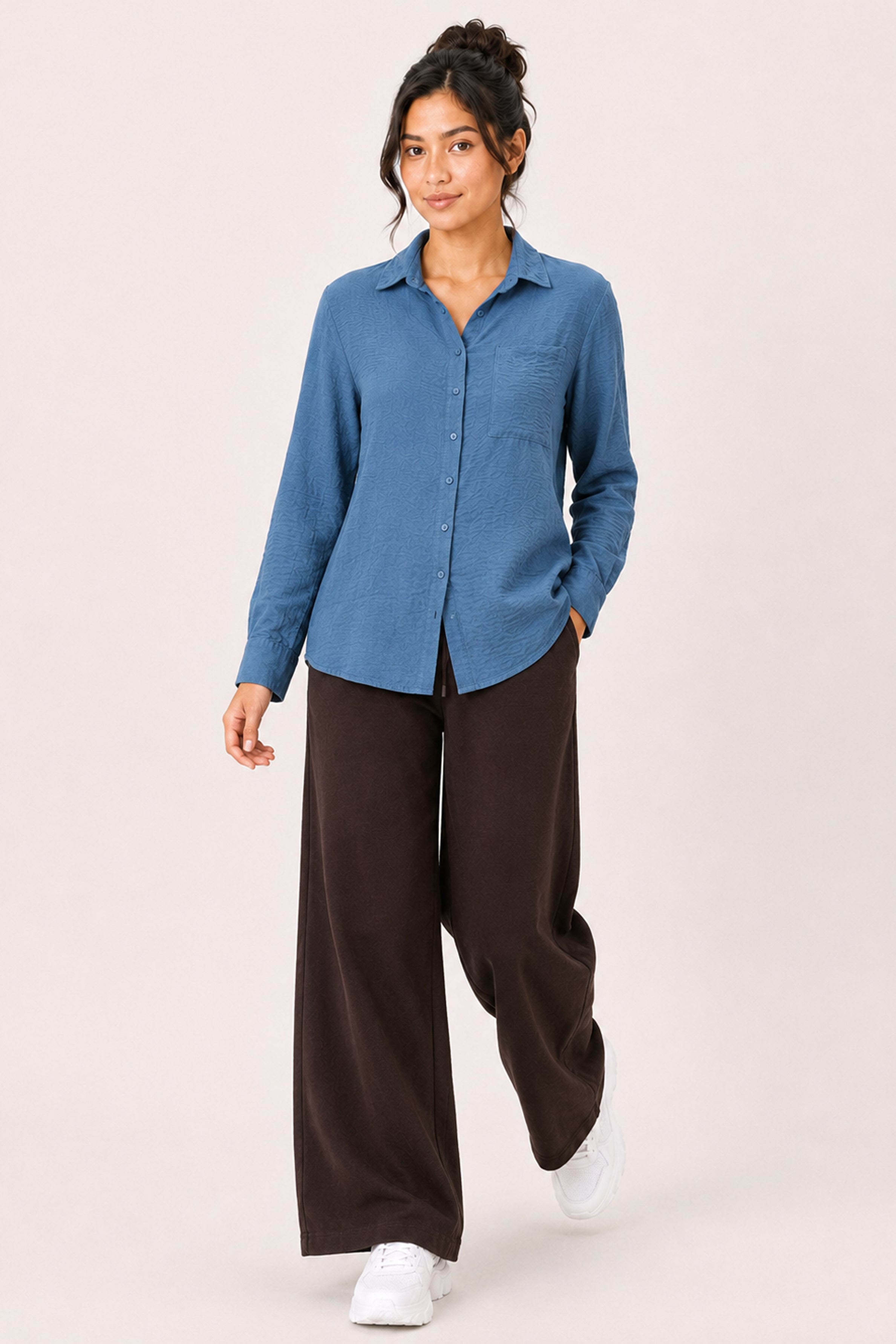 Modano Women's Casual Shirt - Navy