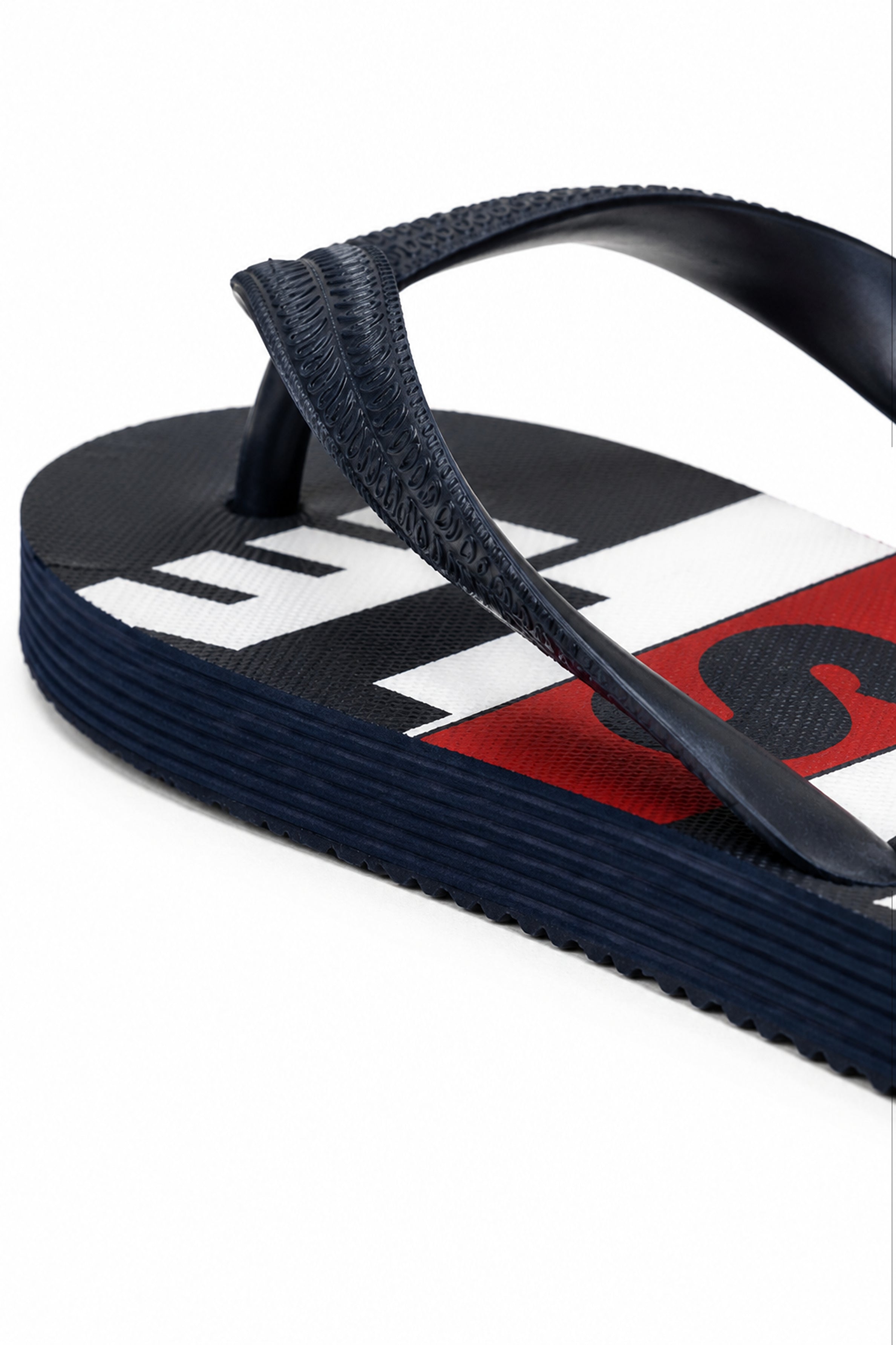 HUSTLE Men's Navy Flip Flops