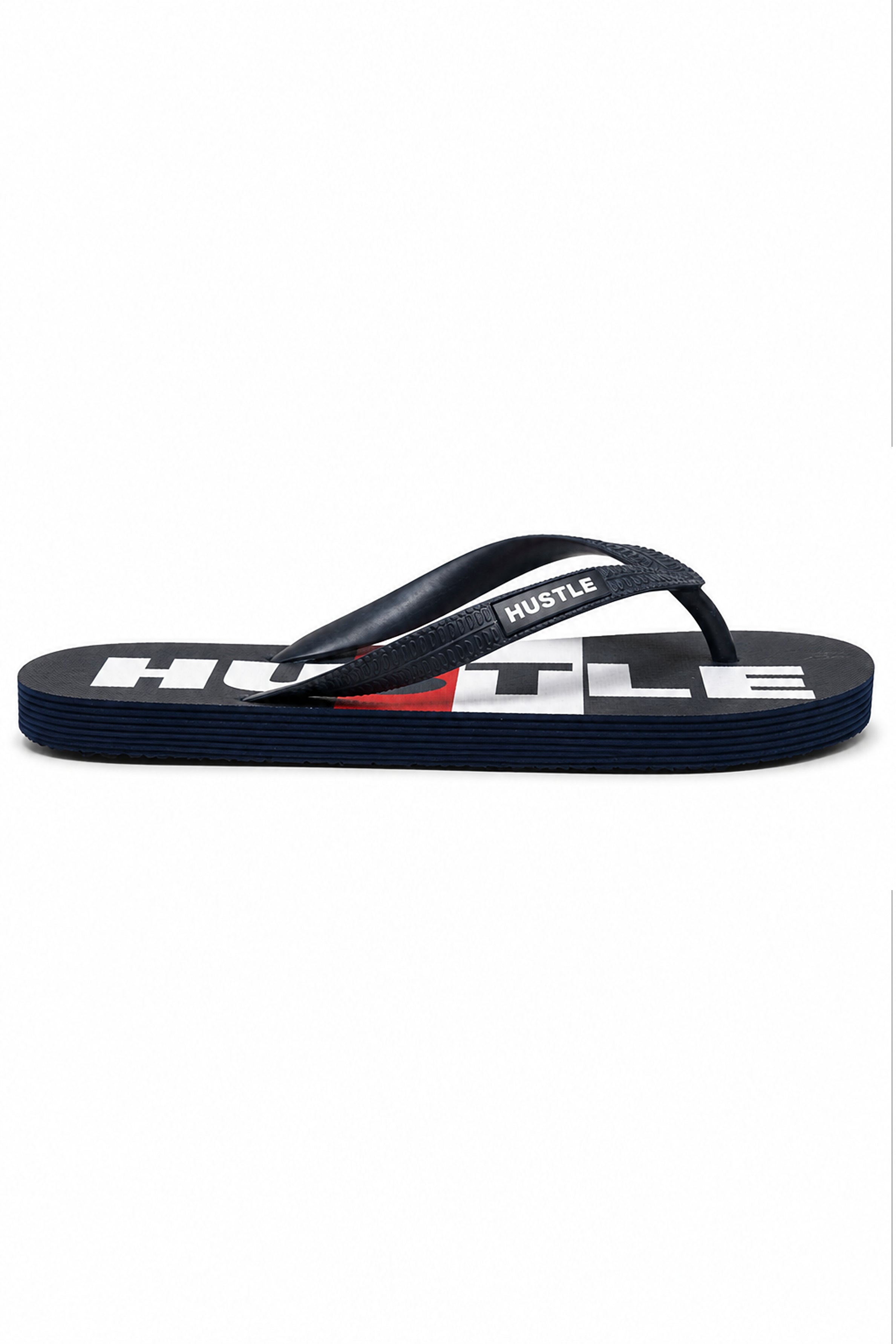HUSTLE Men's Navy Flip Flops