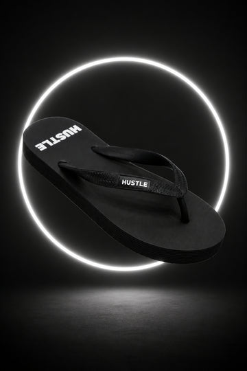 HUSTLE Men's Flip Flops - Black