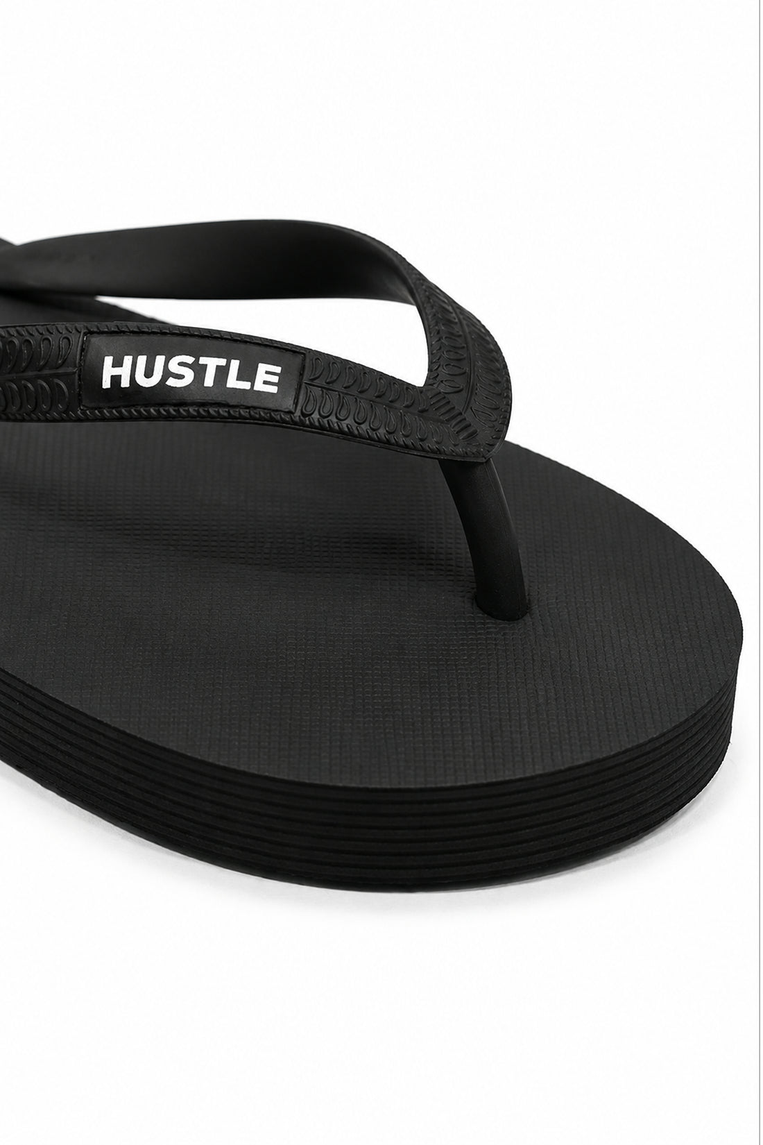 HUSTLE Men's Flip Flops - Black