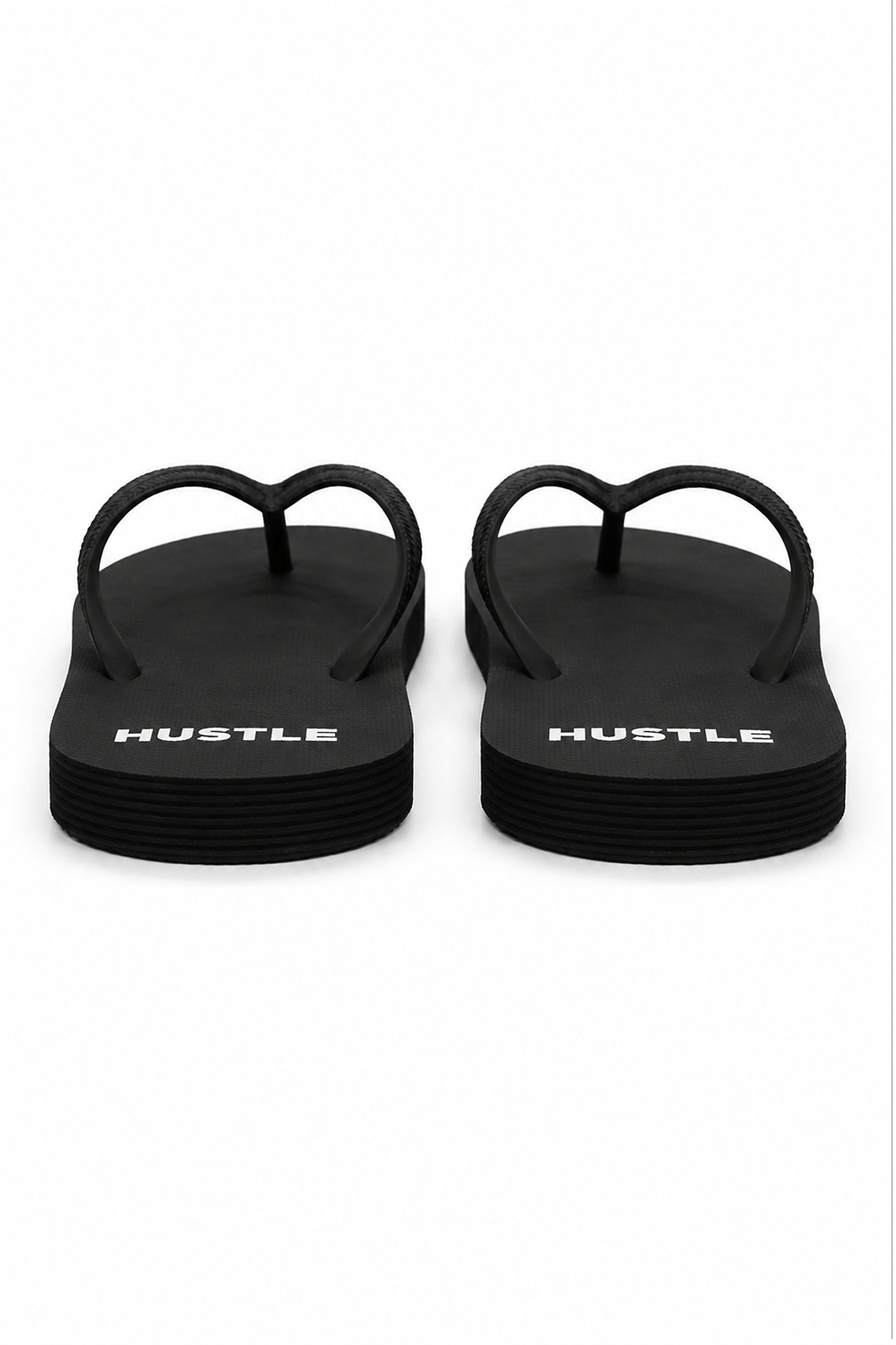 HUSTLE Men's Black Flip Flops