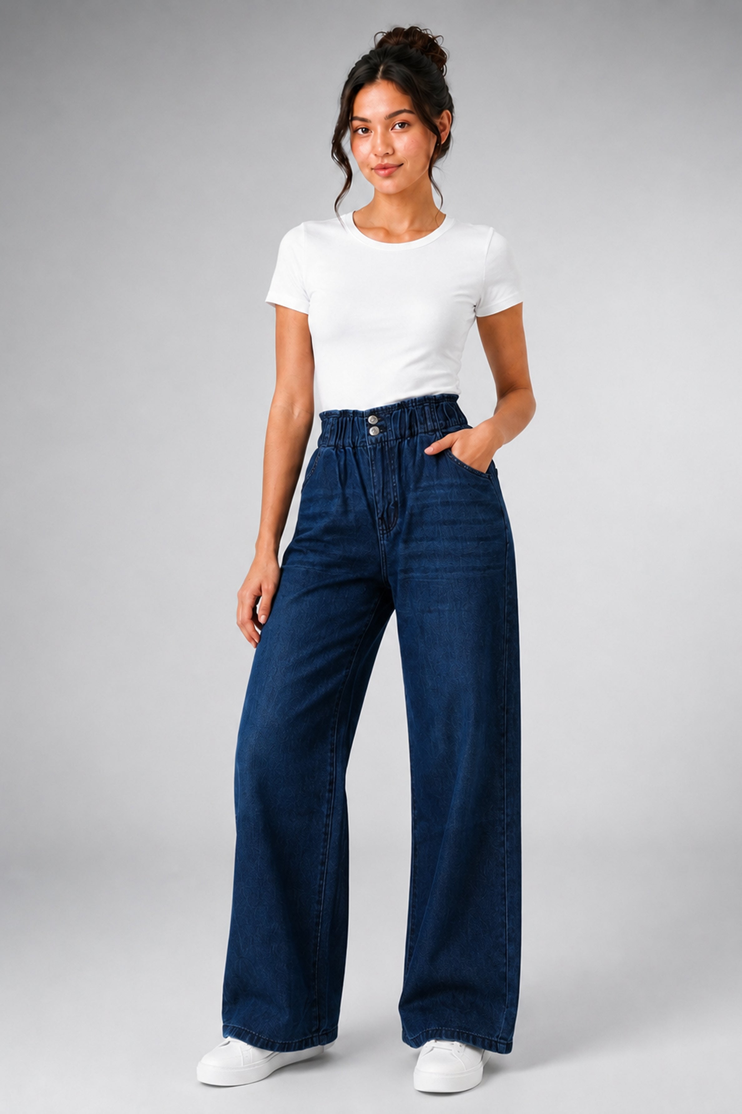 MODANO Women's Jeans - Dark Blue