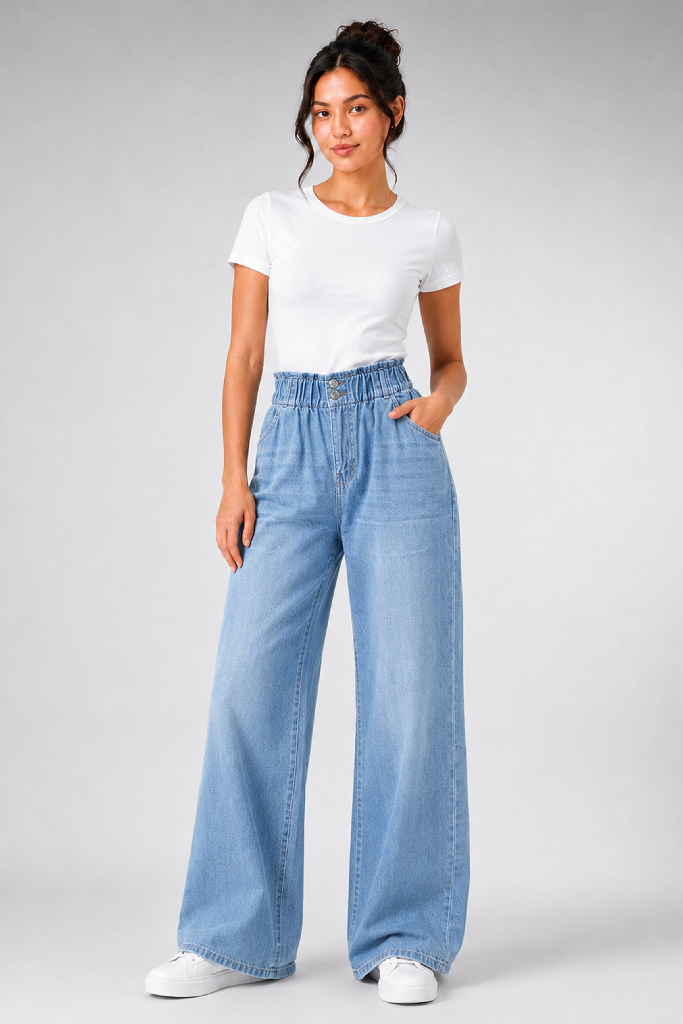 MODANO Women's Jeans - Stone Blue