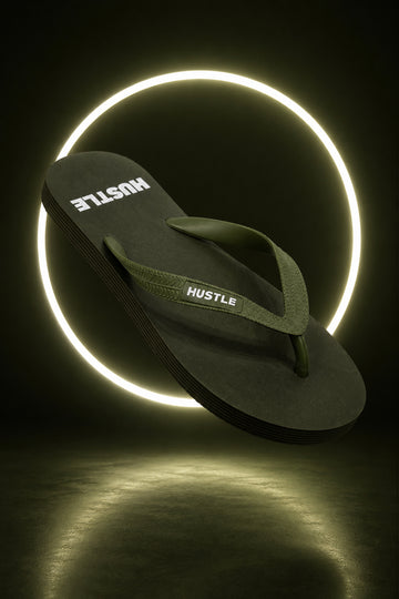 HUSTLE Men's Flip Flops - Green