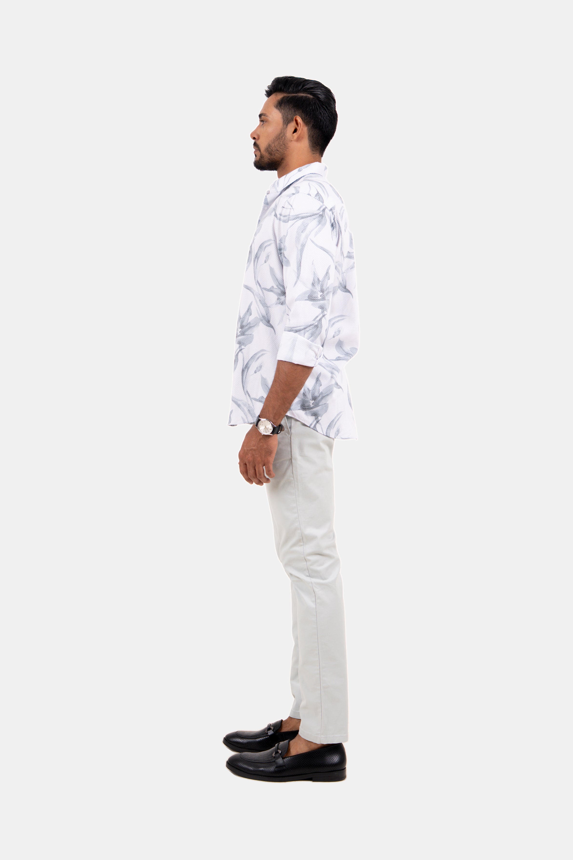 King Street Men's Casual Printed Shirt