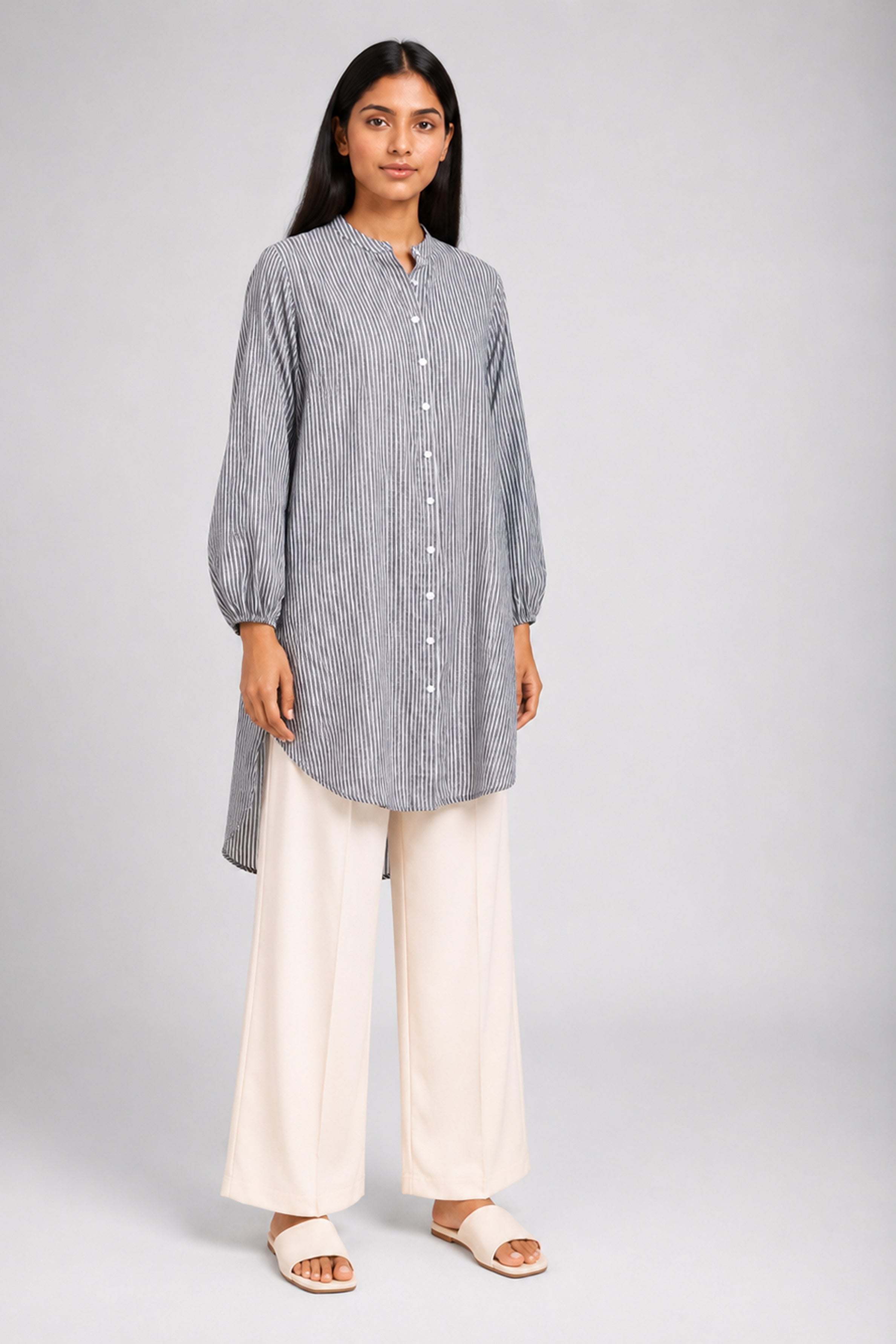 HADA Women's Casual Printed Kurta - Black