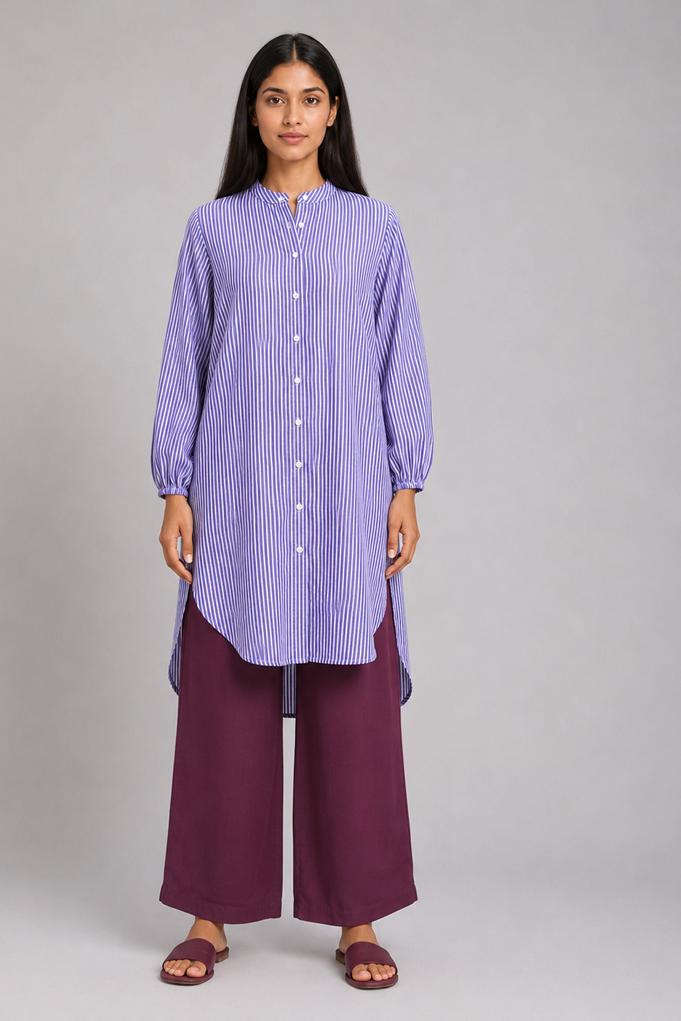 HADA Women's Casual Printed Kurta - Purple