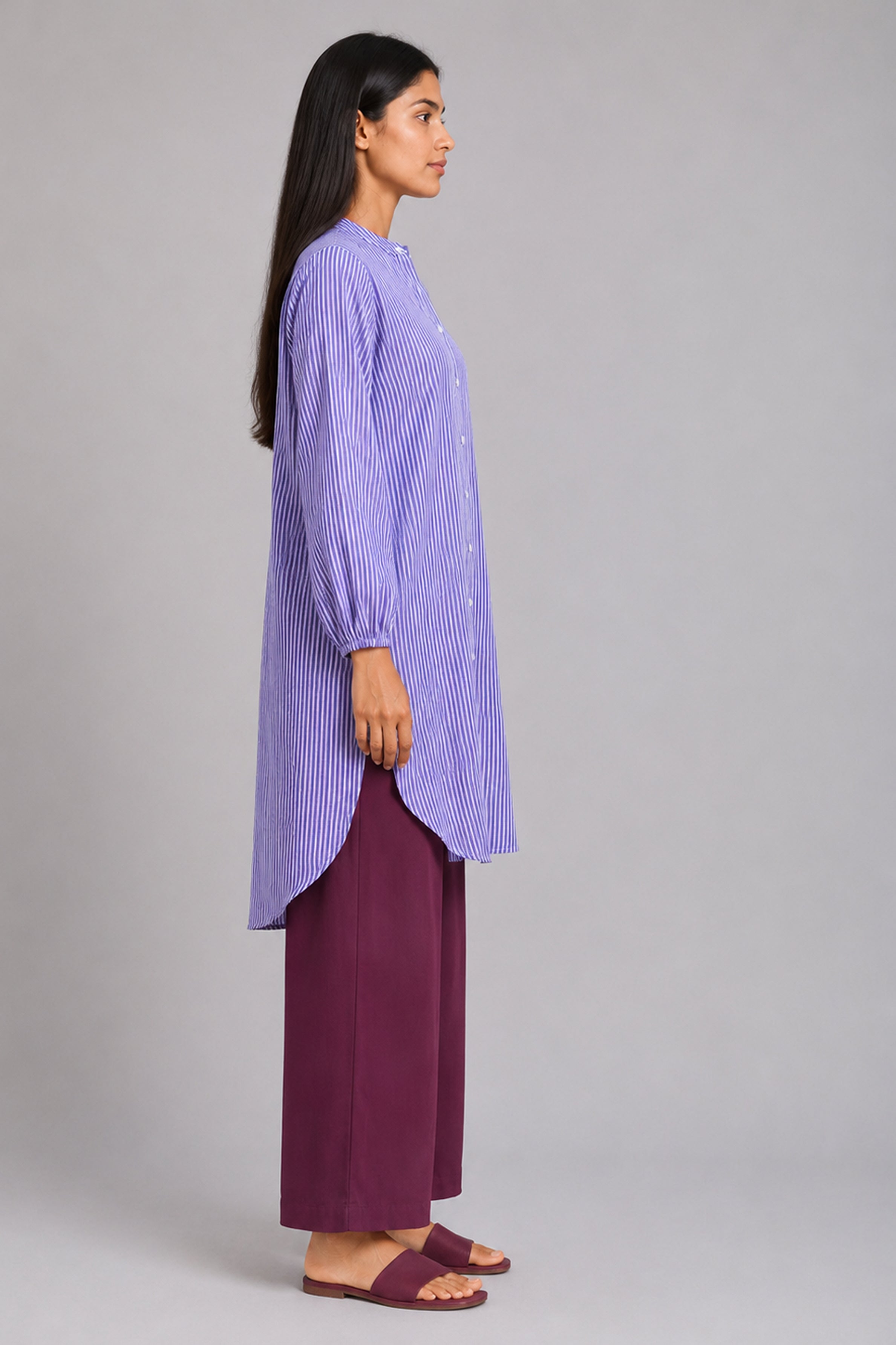 HADA Women's Casual Printed Kurta - Purple