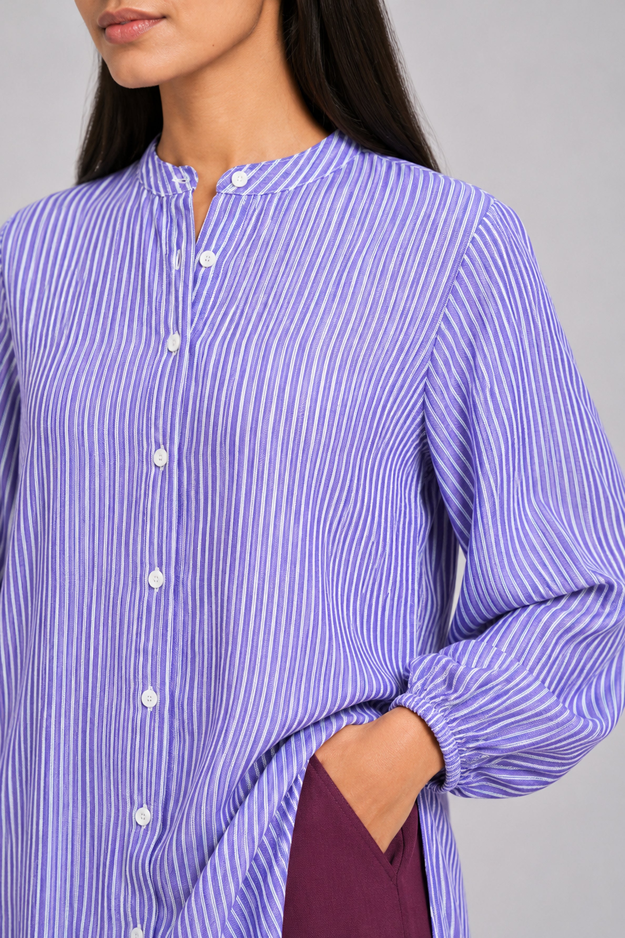 HADA Women's Casual Printed Kurta - Purple