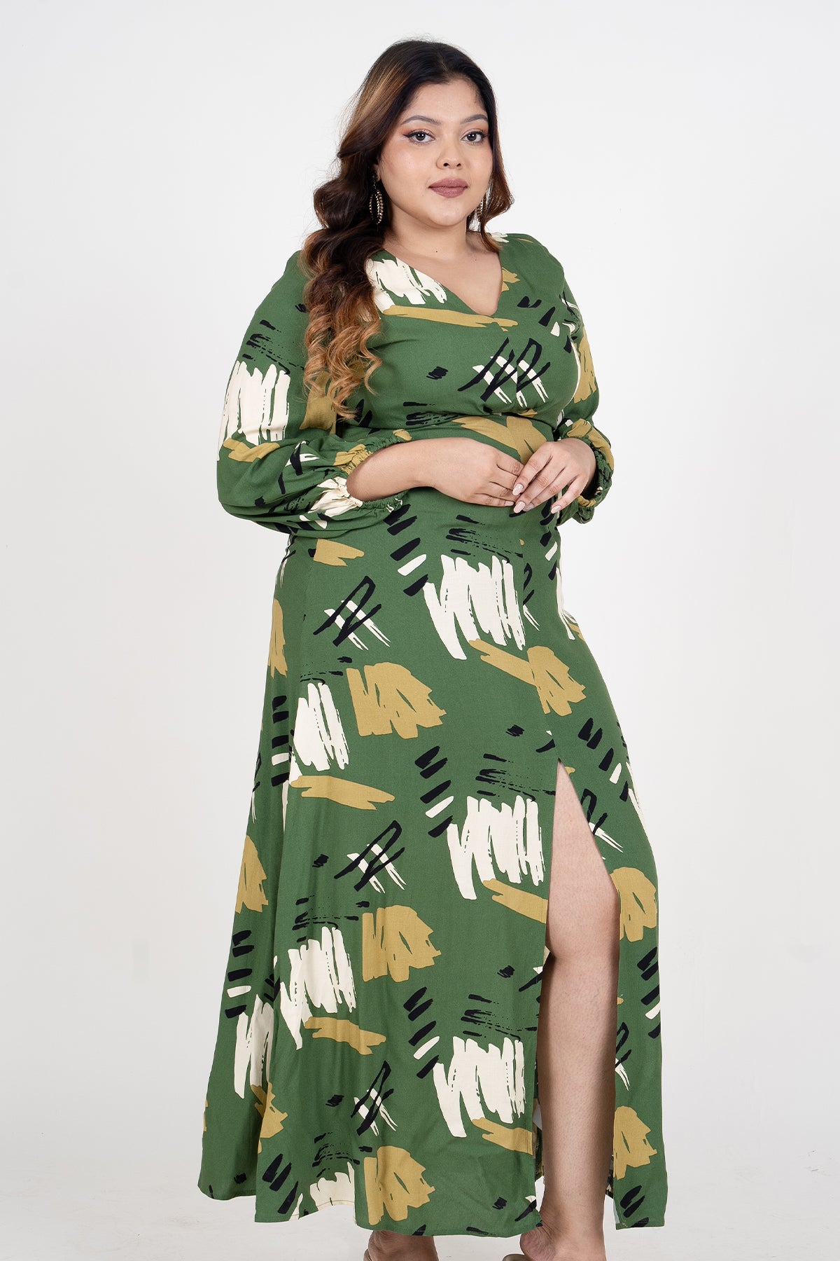 Curvy Women's Plus Size Casual Maxi Dress