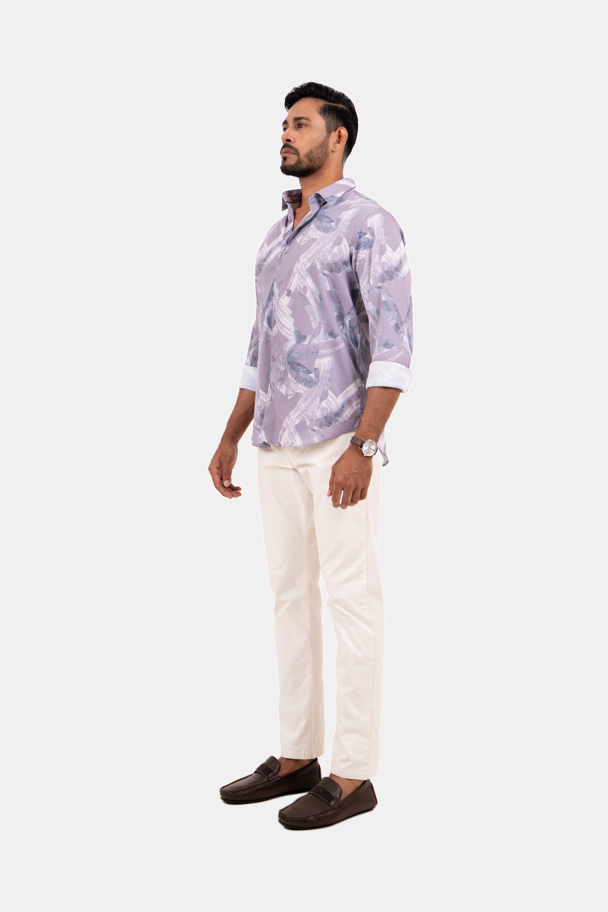 King Street Men's Casual Printed Shirt