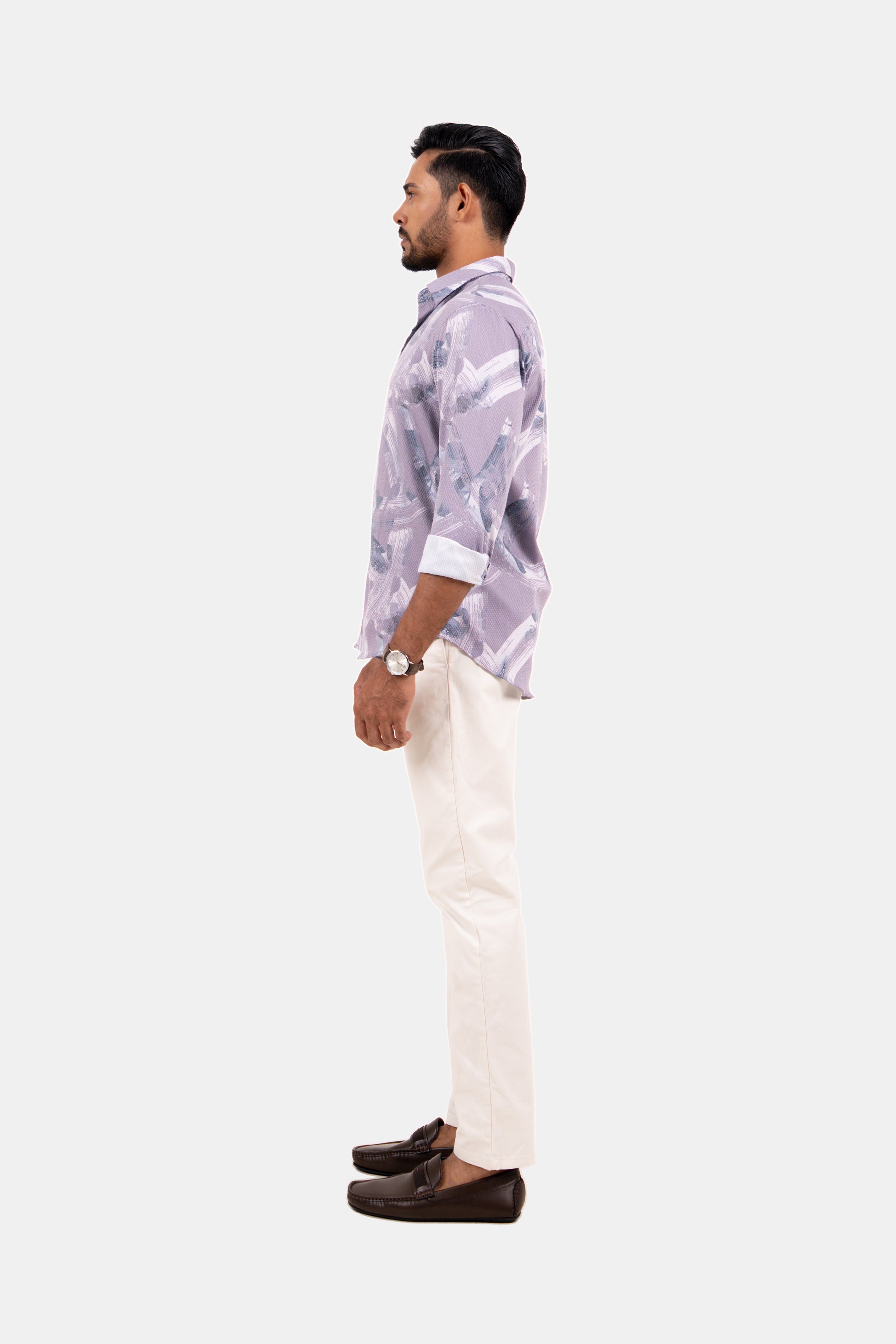 King Street Men's Casual Printed Shirt