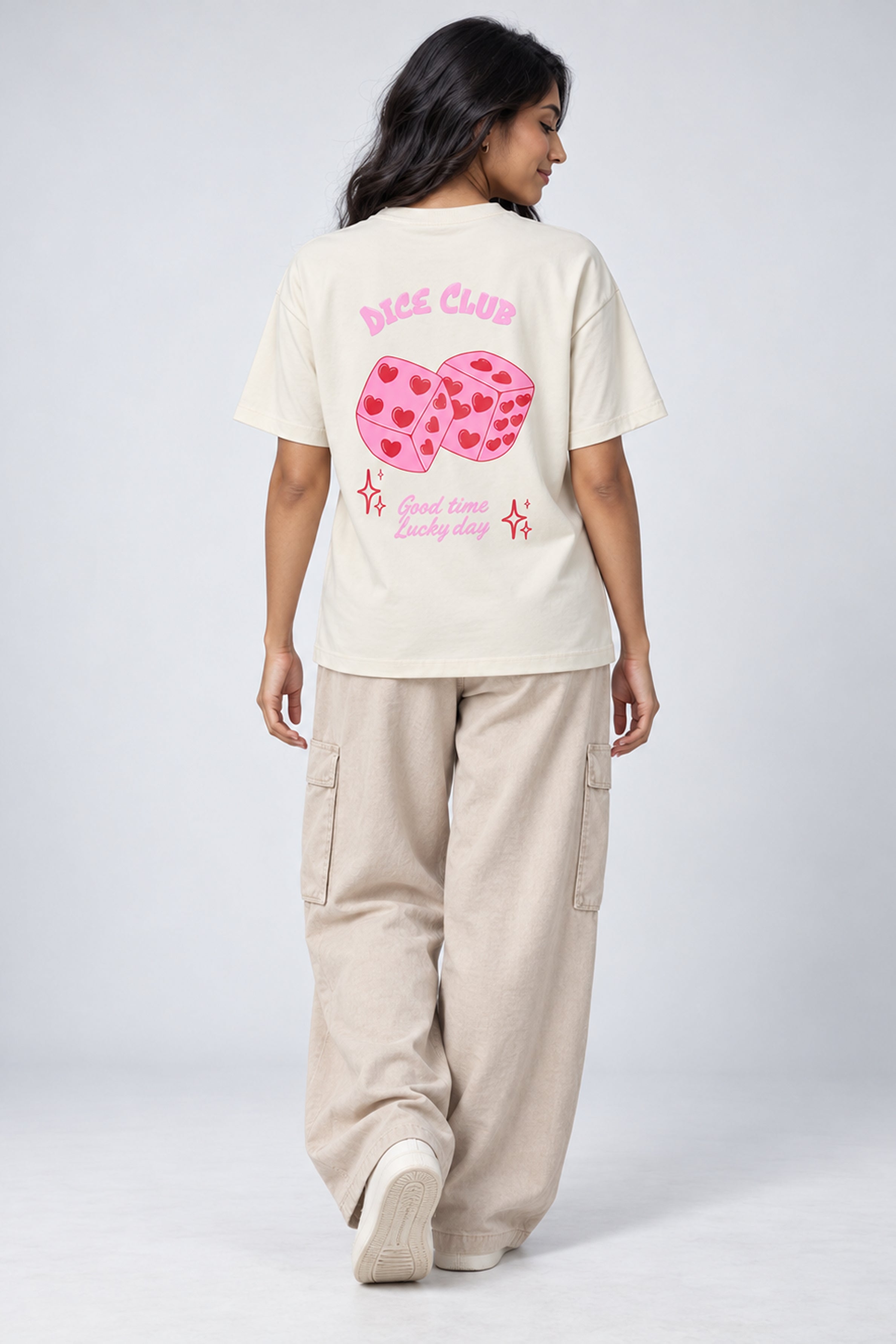 BASIC DROP MODANO Women's Oversized Tees - Grey
