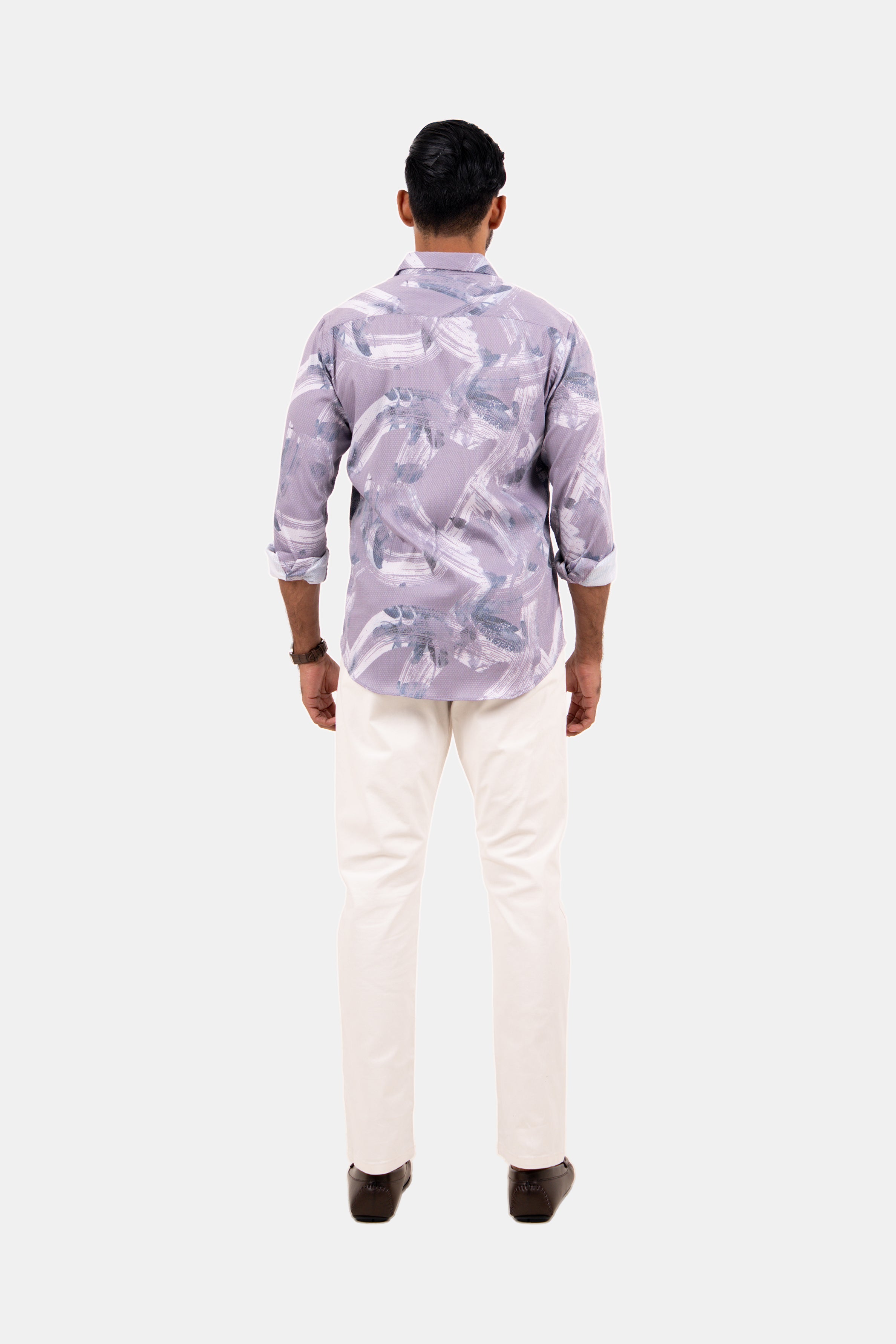 King Street Men's Casual Printed Shirt