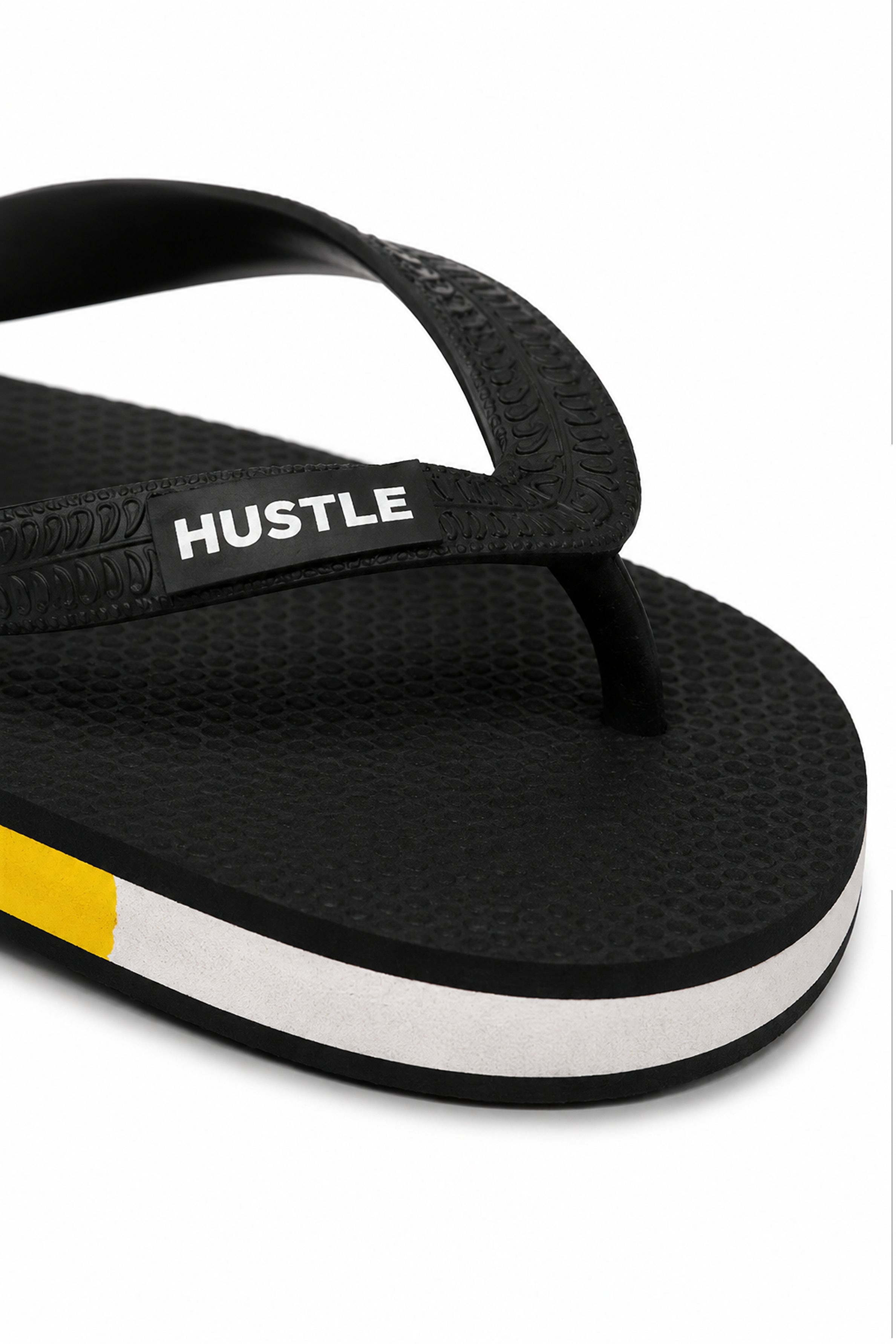 HUSTLE Men's Flip Flops - Black