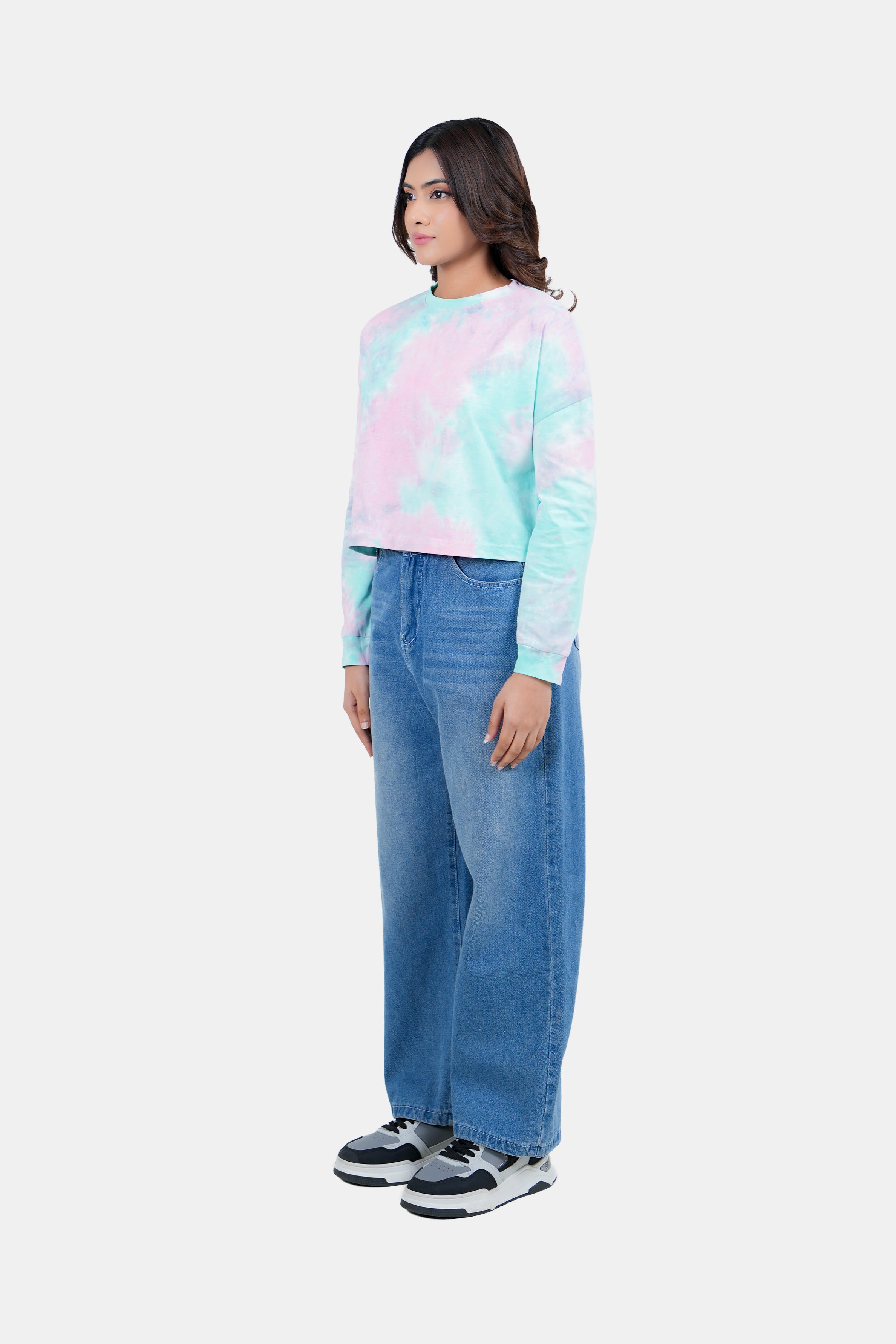 Modano Women's Tie-Dye Long Sleeve T-Shirt- Casual Wear